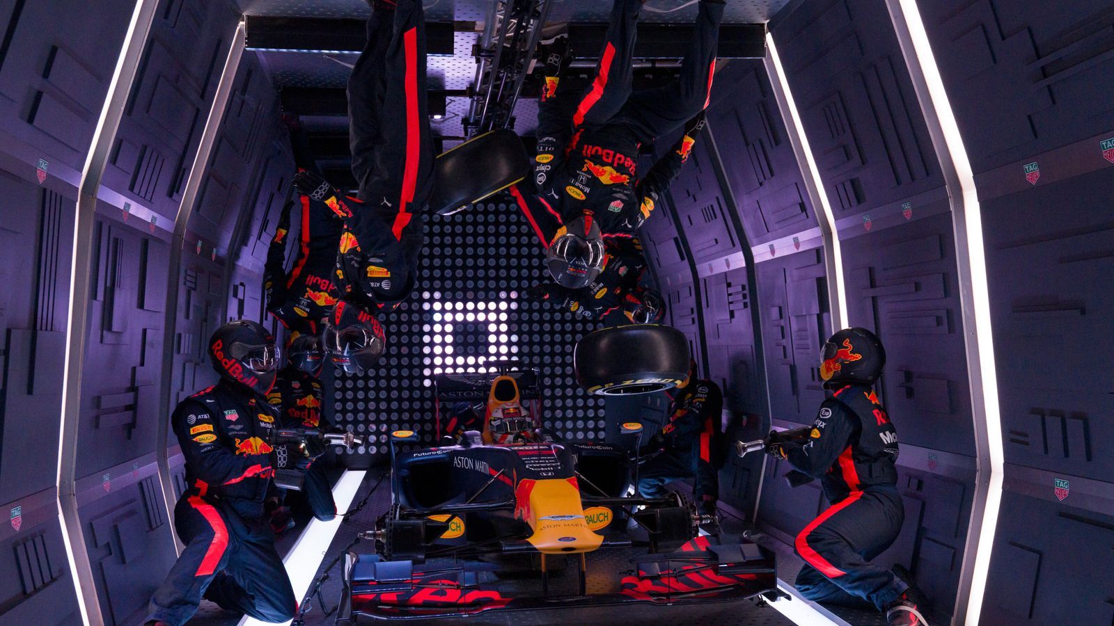 1600x900 F1 At Zero Gravity: Red Bull Float To A Pit Stop First!
