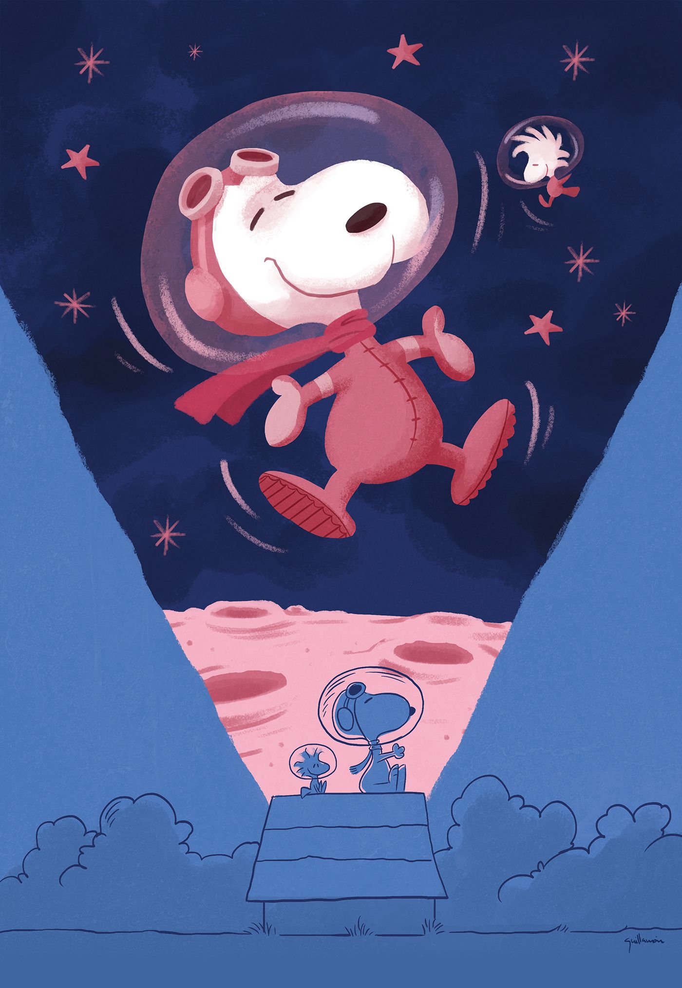 1400x2030 Snoopy on the moon (2). Image - Behance