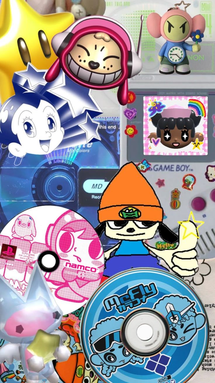 736x1308 Check out xosharnaexo's Shuffles. Y2k character wallpaper, Y2k cartoon wallpaper, Y2k game wallpaper