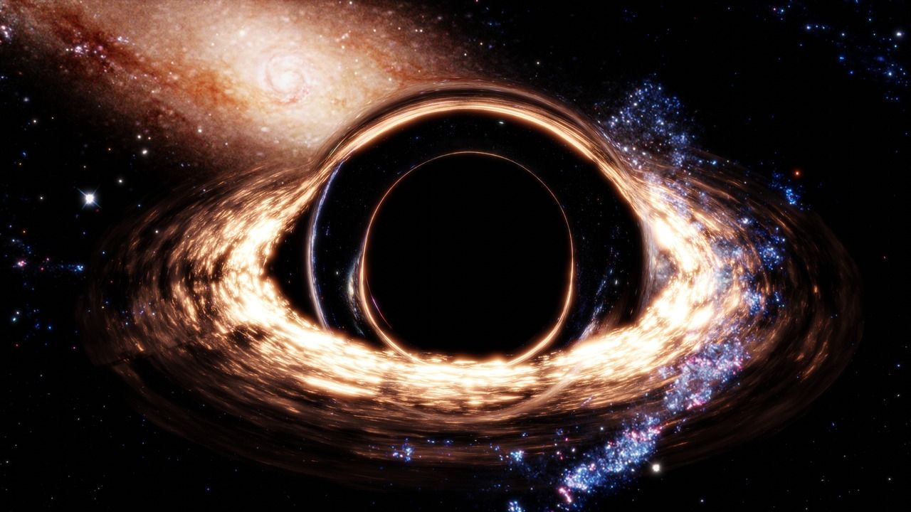 1280x720 Download Black Hole Singularity Space. Royalty Free Stock Illustration Image