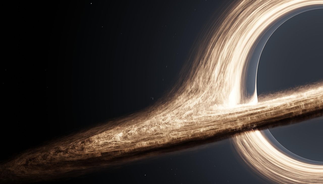 1280x731 Download Space Singularity Black Hole. Royalty Free Stock Illustration Image