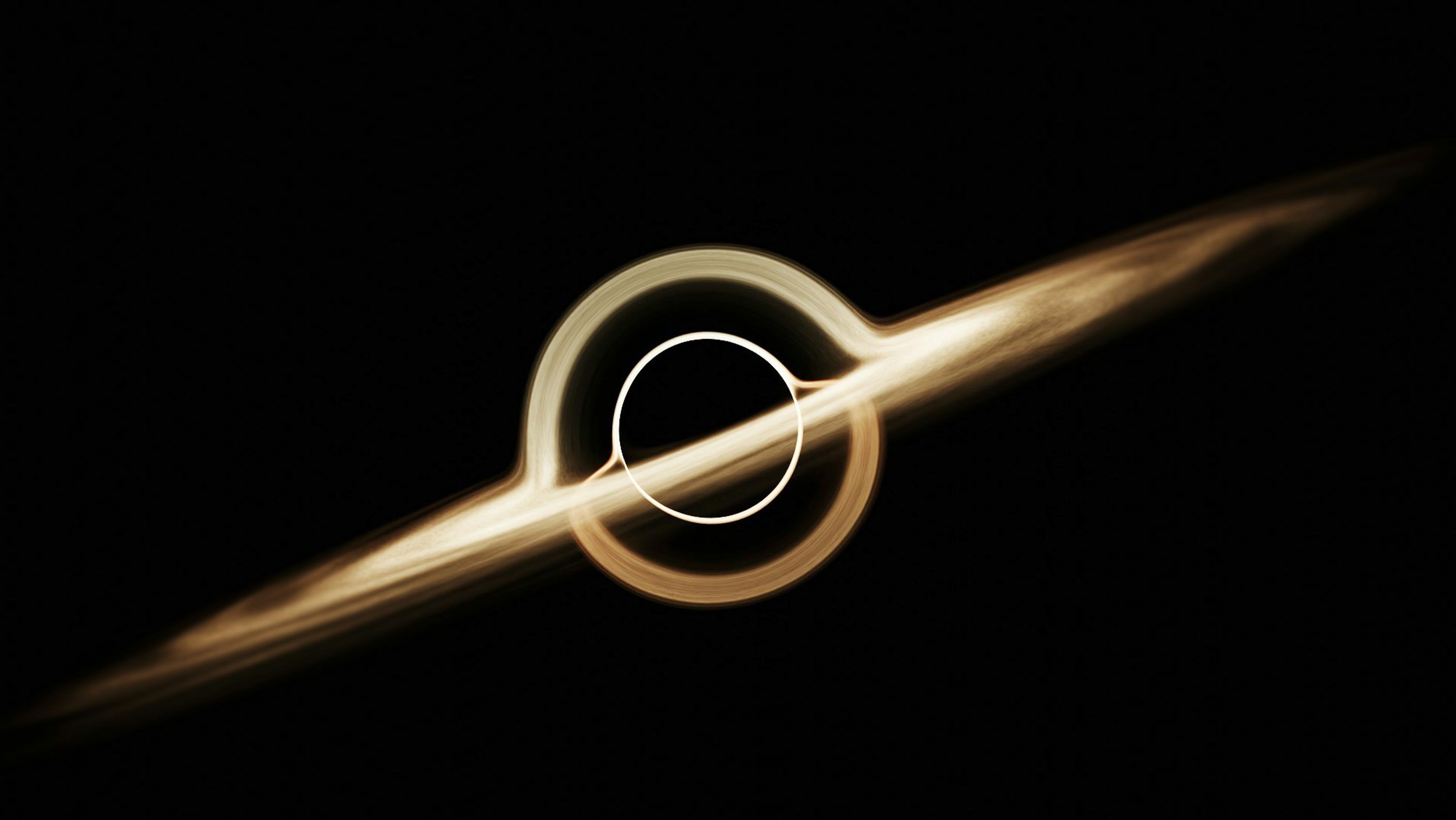 3000x1688 A black hole with an accretion disk photo