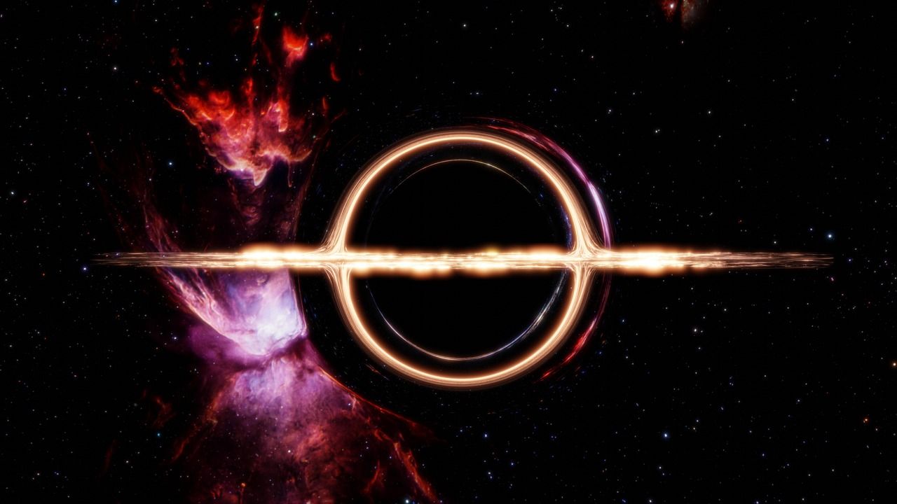 1280x720 Download Black Hole Singularity Space. Royalty Free Stock Illustration Image