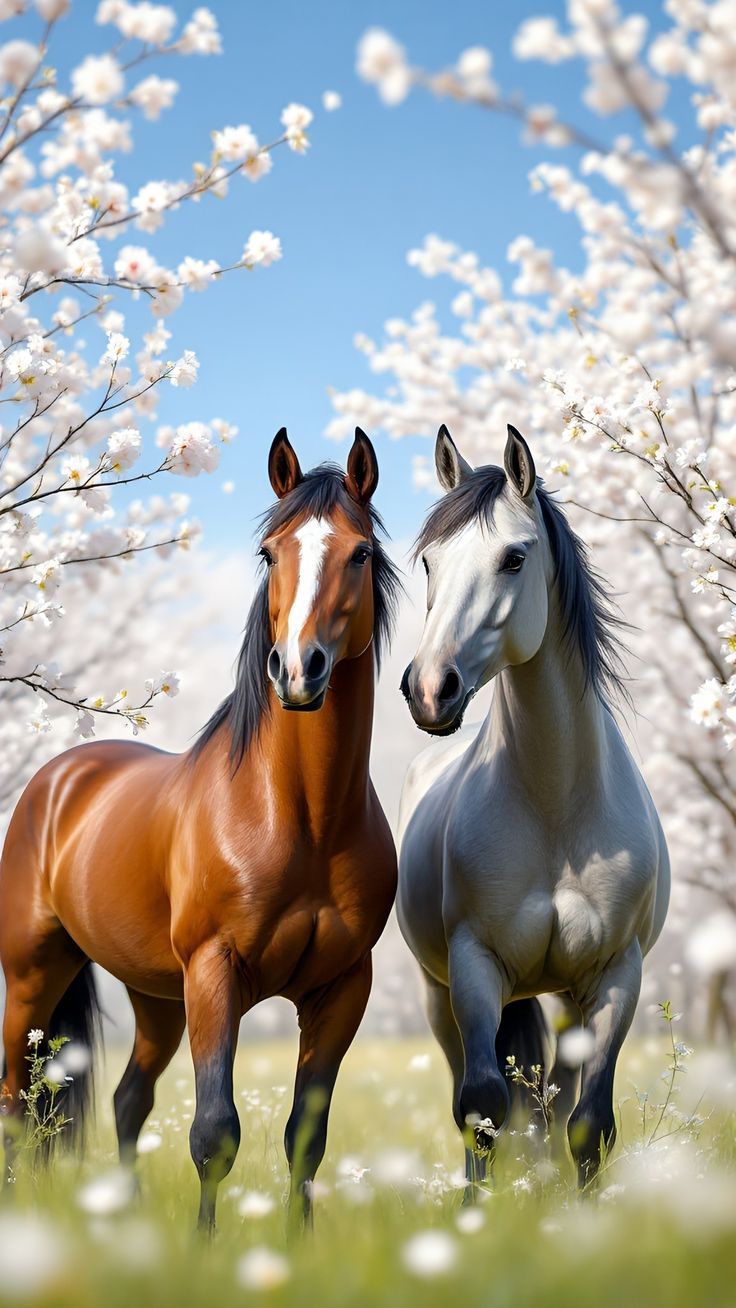 736x1308 Horse picture wallpaper. Horse spring wallpaper, Colorful horses in nature, Horses wild