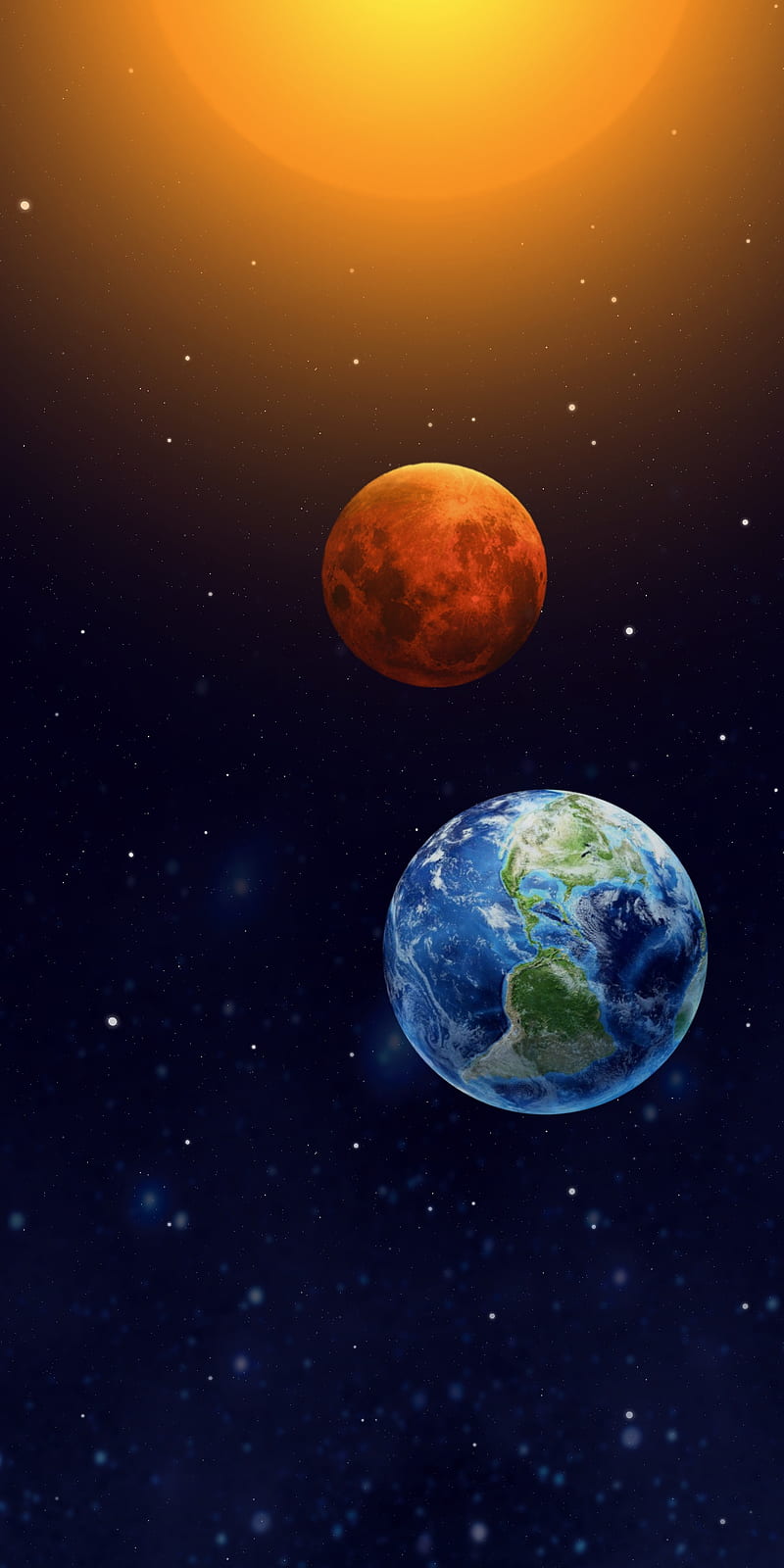 800x1600 Planets, cool, earth, interesting, mars, stars, sun, universe, HD phone wallpaper