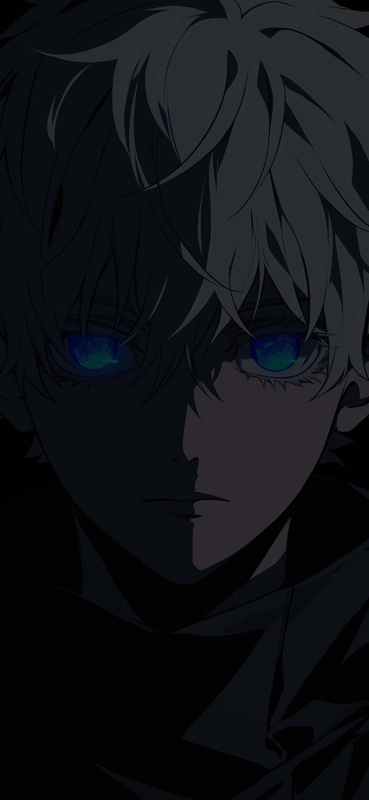 1180x2554 Gojo Glowing Eyes Wallpaper