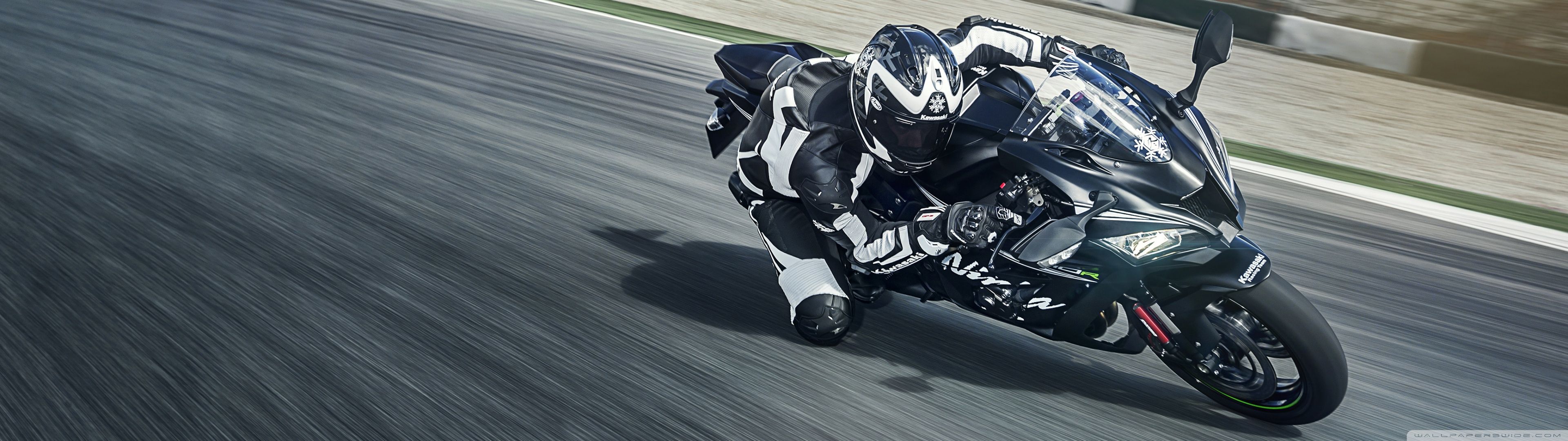 3840x1080 Kawasaki Ninja ZX 10R Bike 4K UHD Wallpaper for UltraHD Desktop and TV : Widescreen and UltraWide Display : Dual and Triple Monitor : Smartphone and Tablet Devices