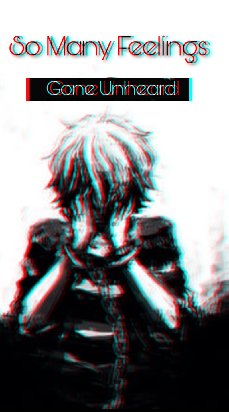 800x1437 Sad anime boy, anime boy, anime boys, depressed, glitch, lonely, sad anime boy, HD phone wallpaper