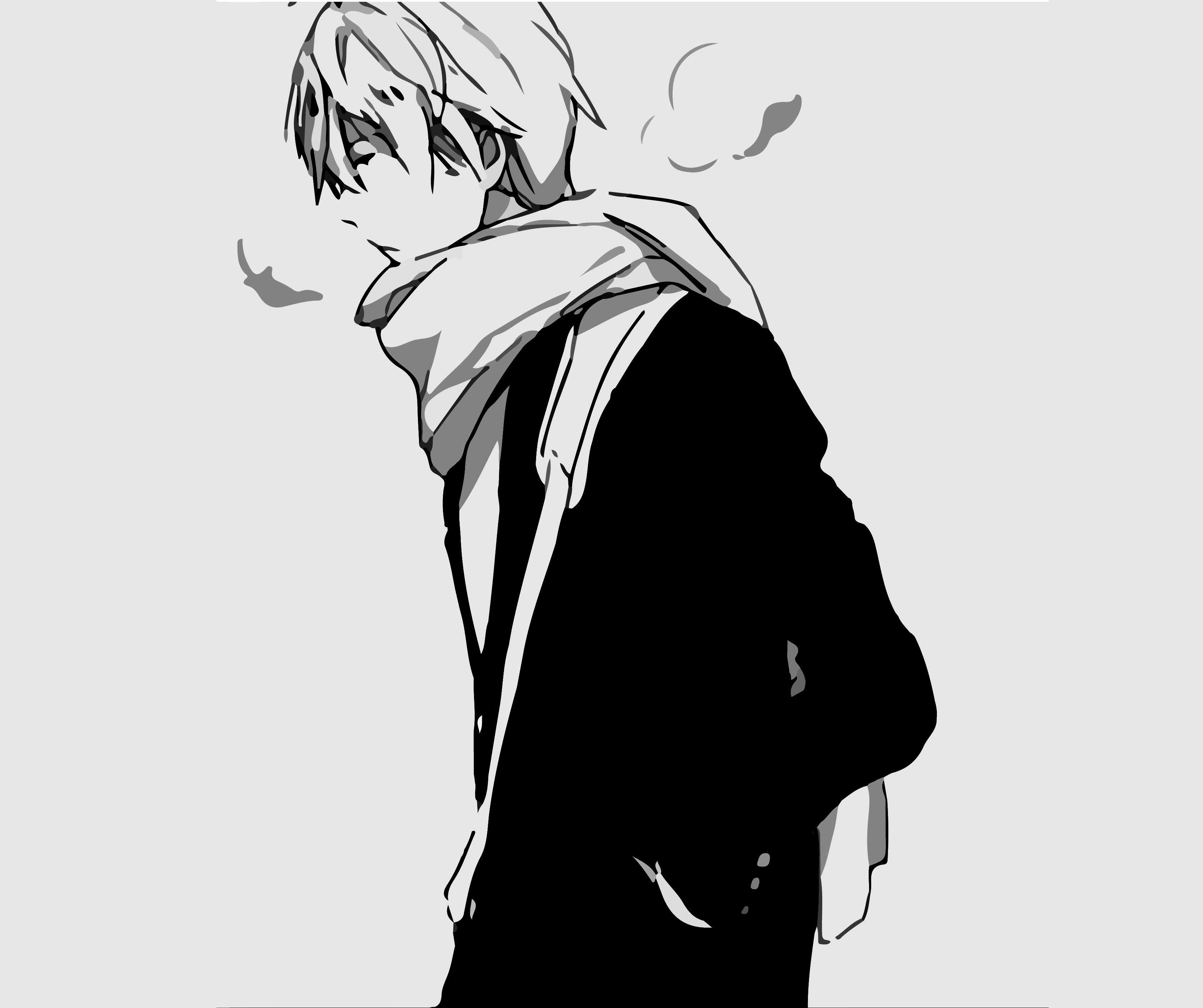 3368x2822 Sad Emo Boy Anime Wallpaper