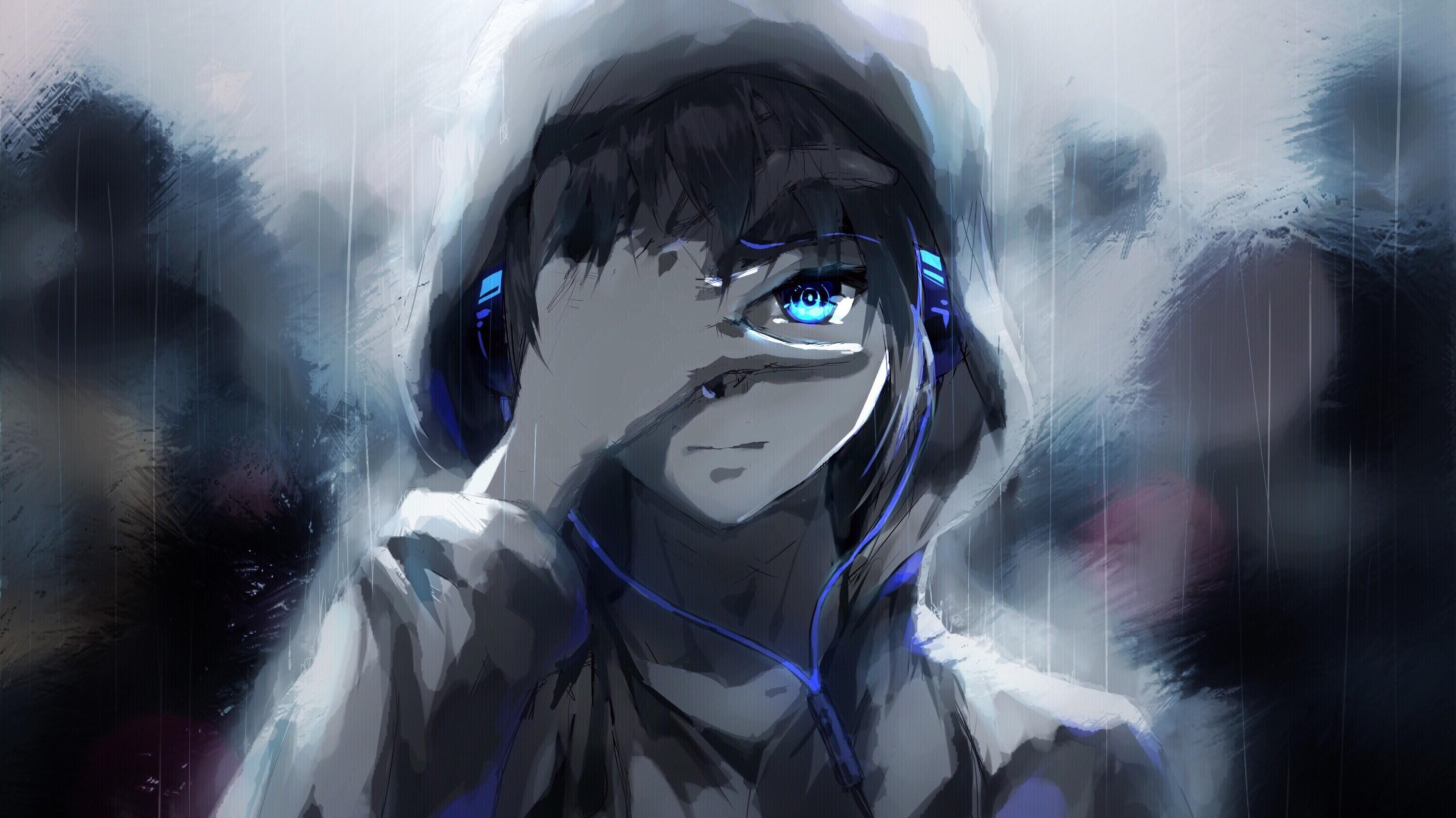 3000x1687 Sad Emo Boy Anime Wallpaper