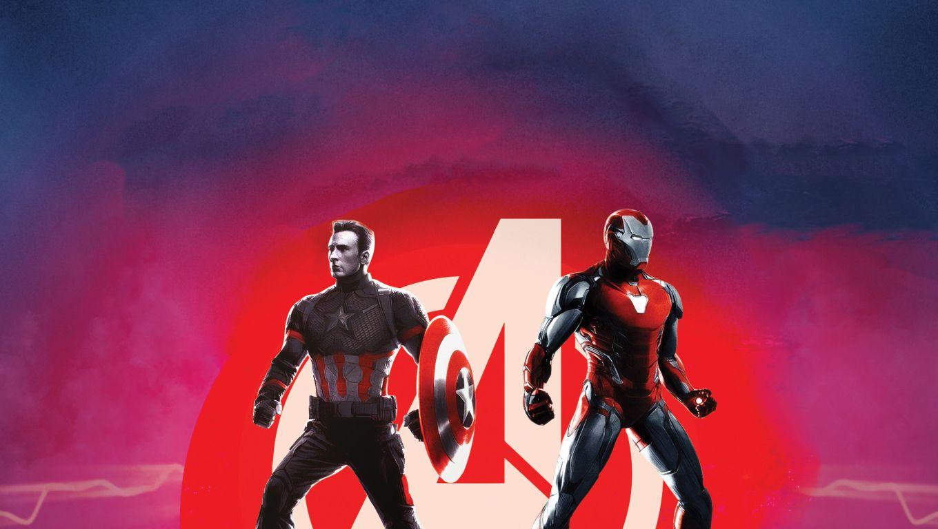1360x768 Captain America and Iron Man Avengers Endgame Desktop Laptop HD Wallpaper, HD Movies 4K Wallpaper, Image, Photo and Background