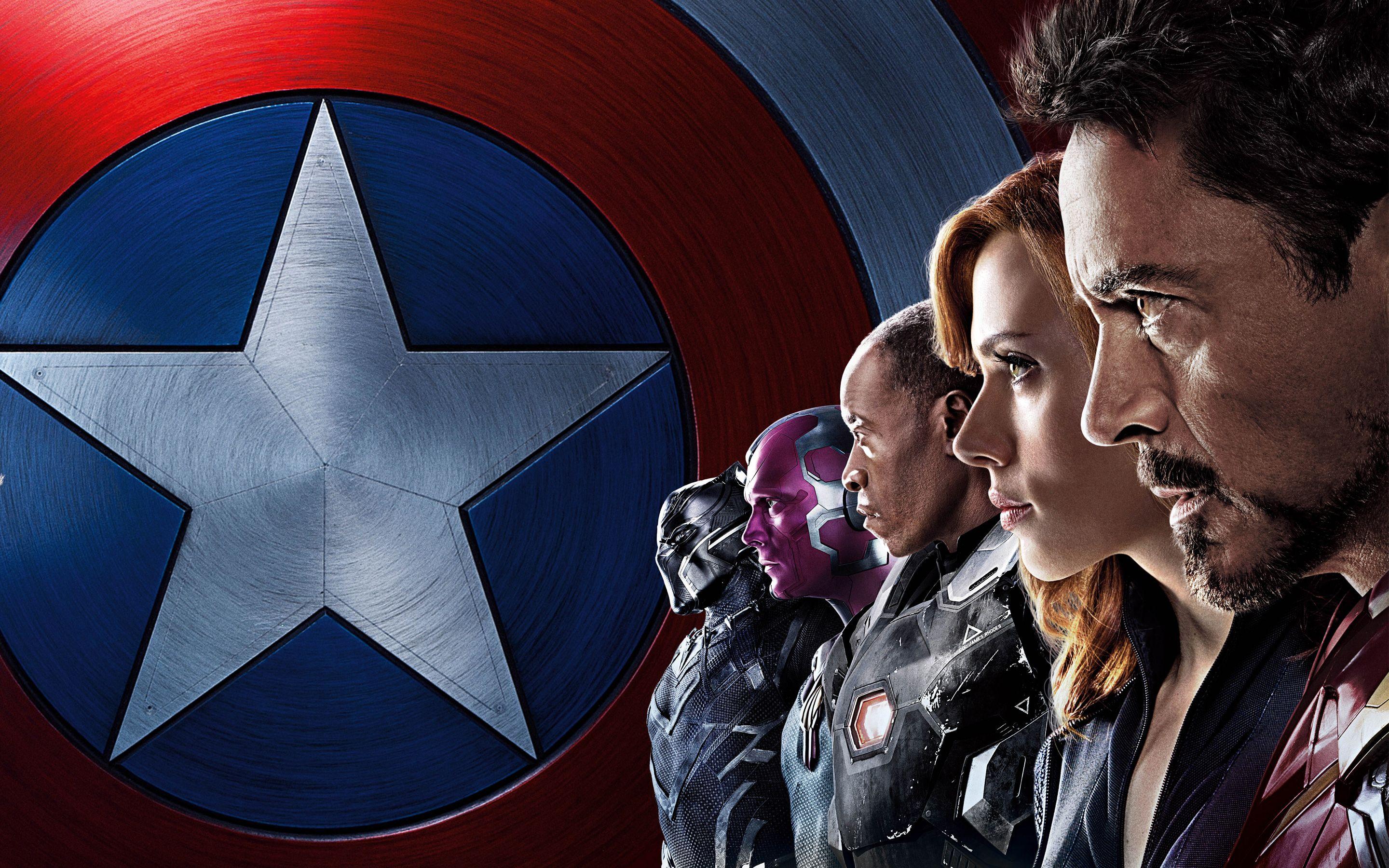 2880x1800 Captain America Civil War Iron Man Team HD wallpaper