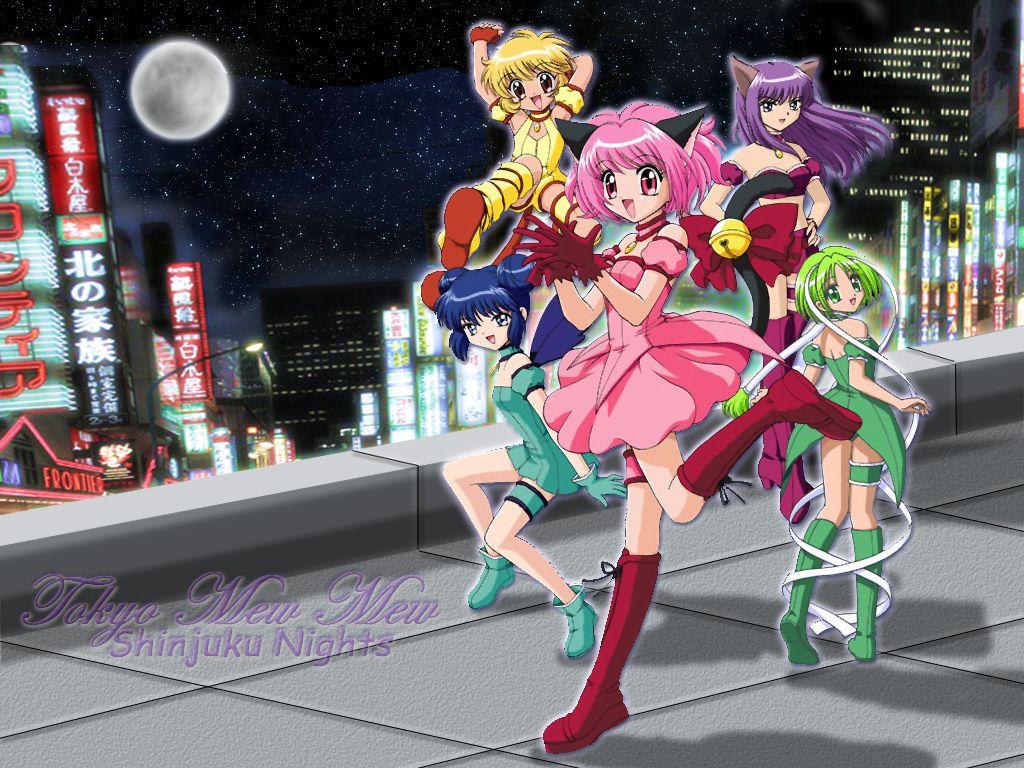1024x768 Tokyo Mew Mew Wallpaper: Mew Mew Shinjuku Nights