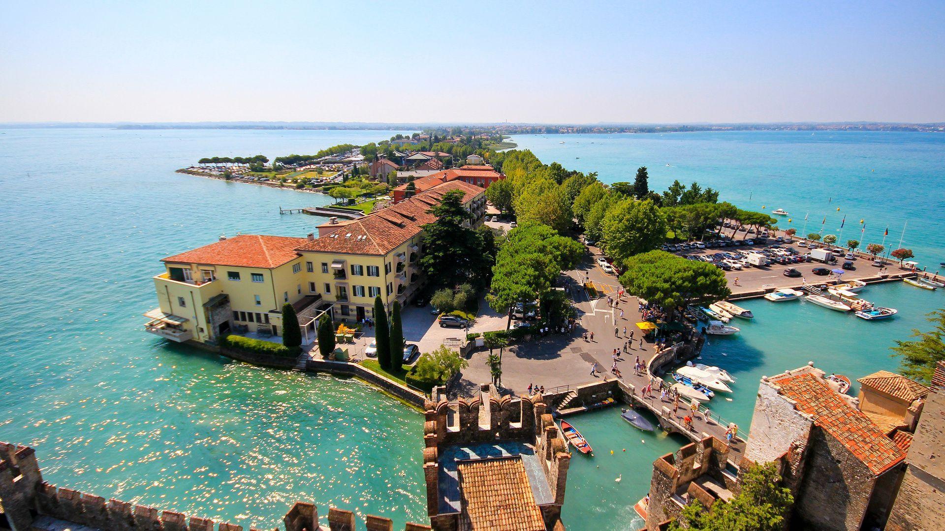 1920x1080 Amazing Water & Buildings & Cars HD Wallpaper 1920x1080 HD. Lake garda italy, Lake garda, Garda italy
