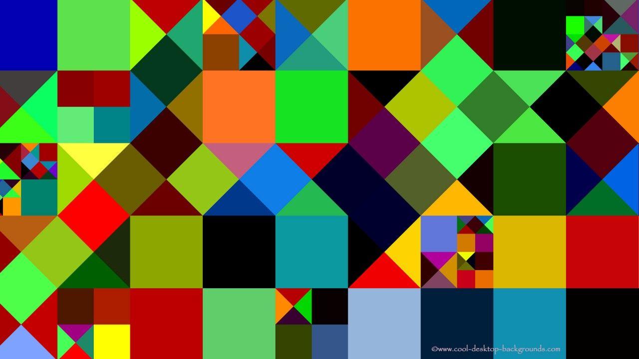 1280x720 Colourful squares, abstract wallpaper. Colourful squares, abstract