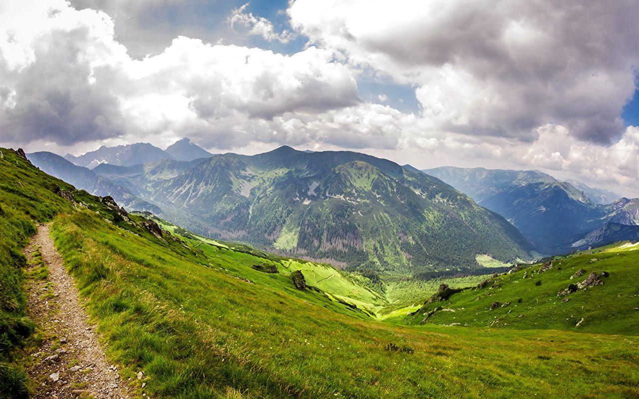 1280x800 Picture Poland Mount Kasprowy Wierch Tatras Trail Nature Mountains