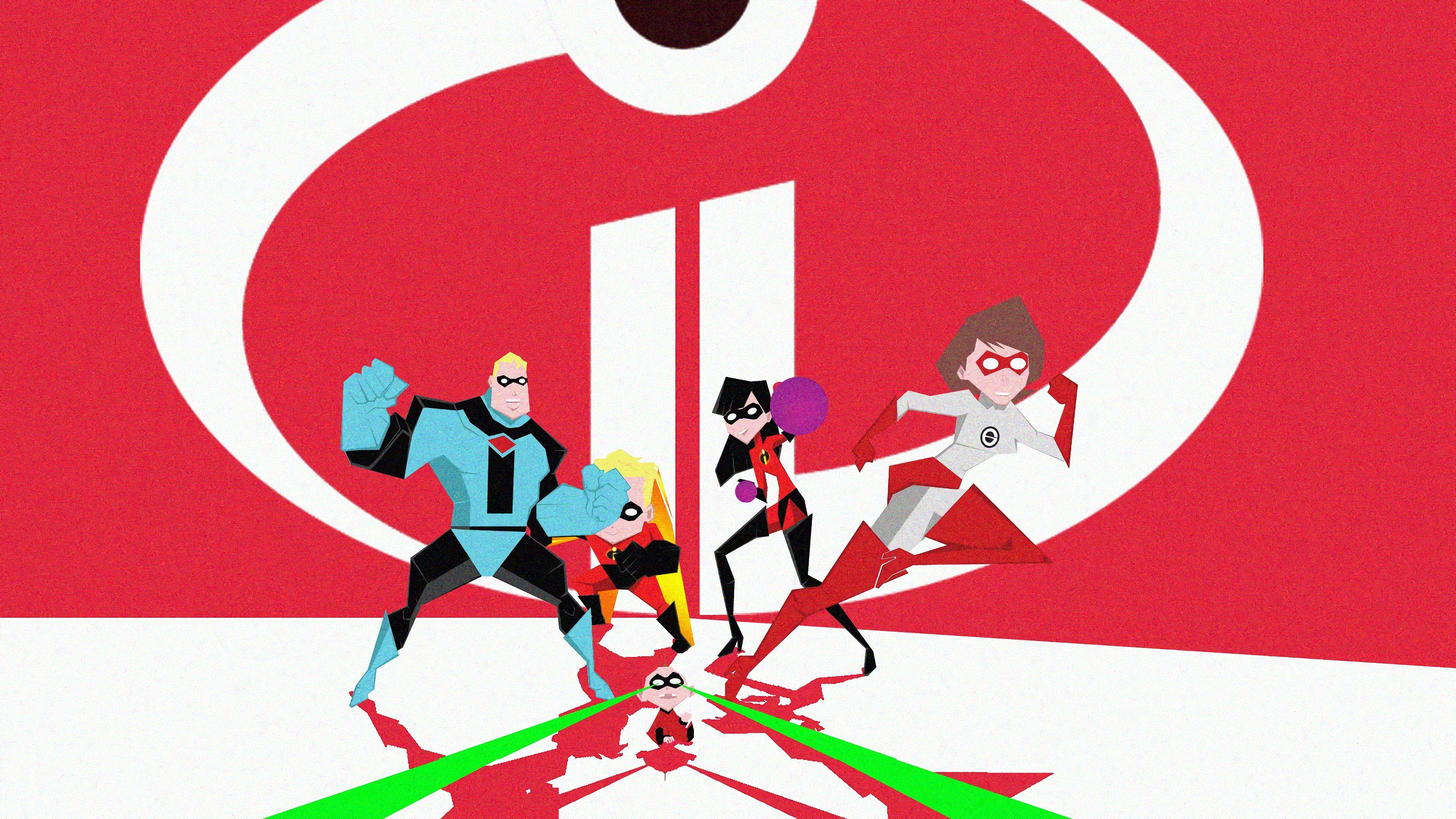 3840x2160 Incredibles 2 Movie Mr. Incredible Elastigirl Jack Jack Dash Violet 4K