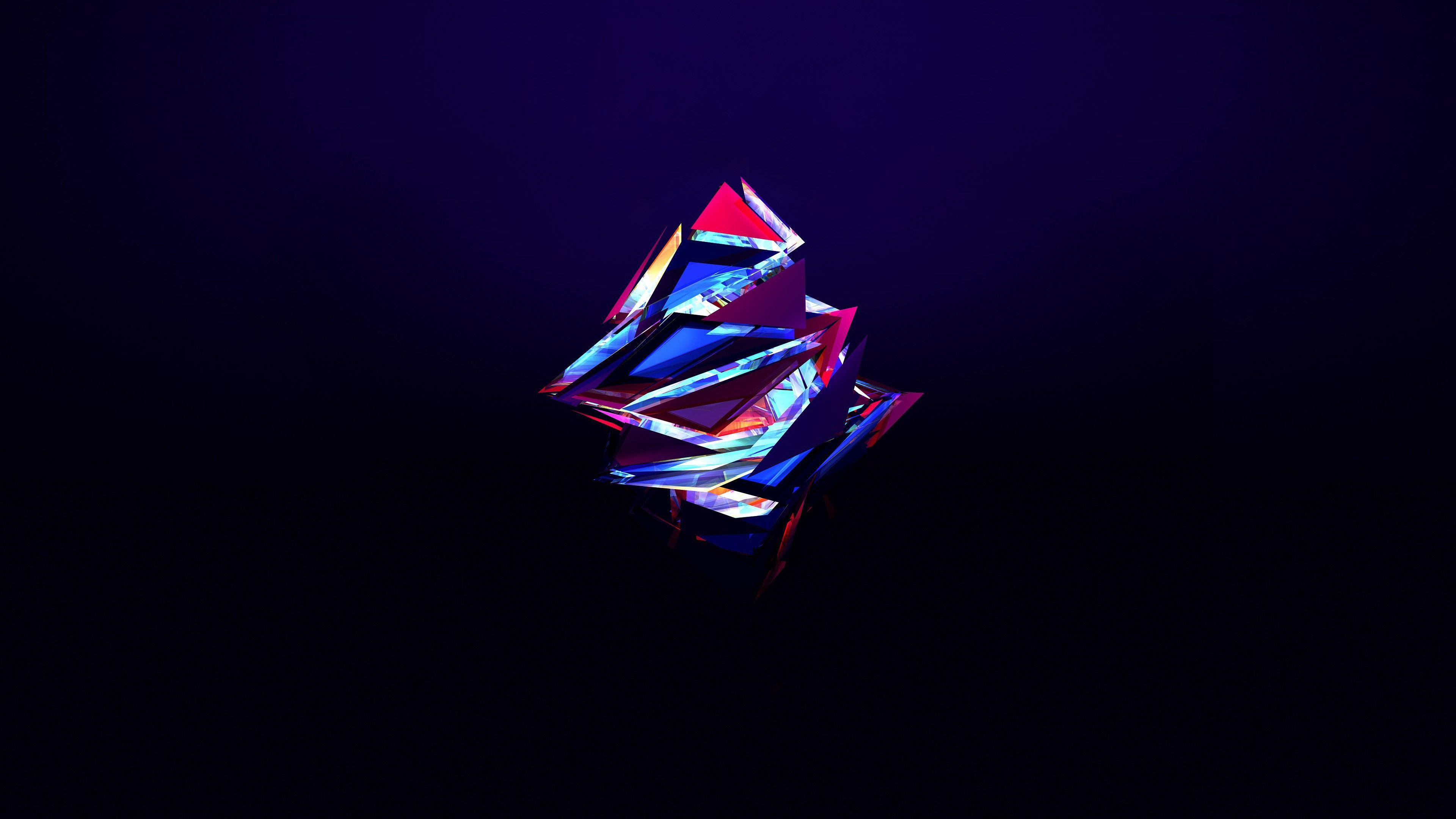 3840x2160 #blue, #glass, #minimalism, #abstract, #geometry, wallpaper. Mocah.org HD Wallpaper