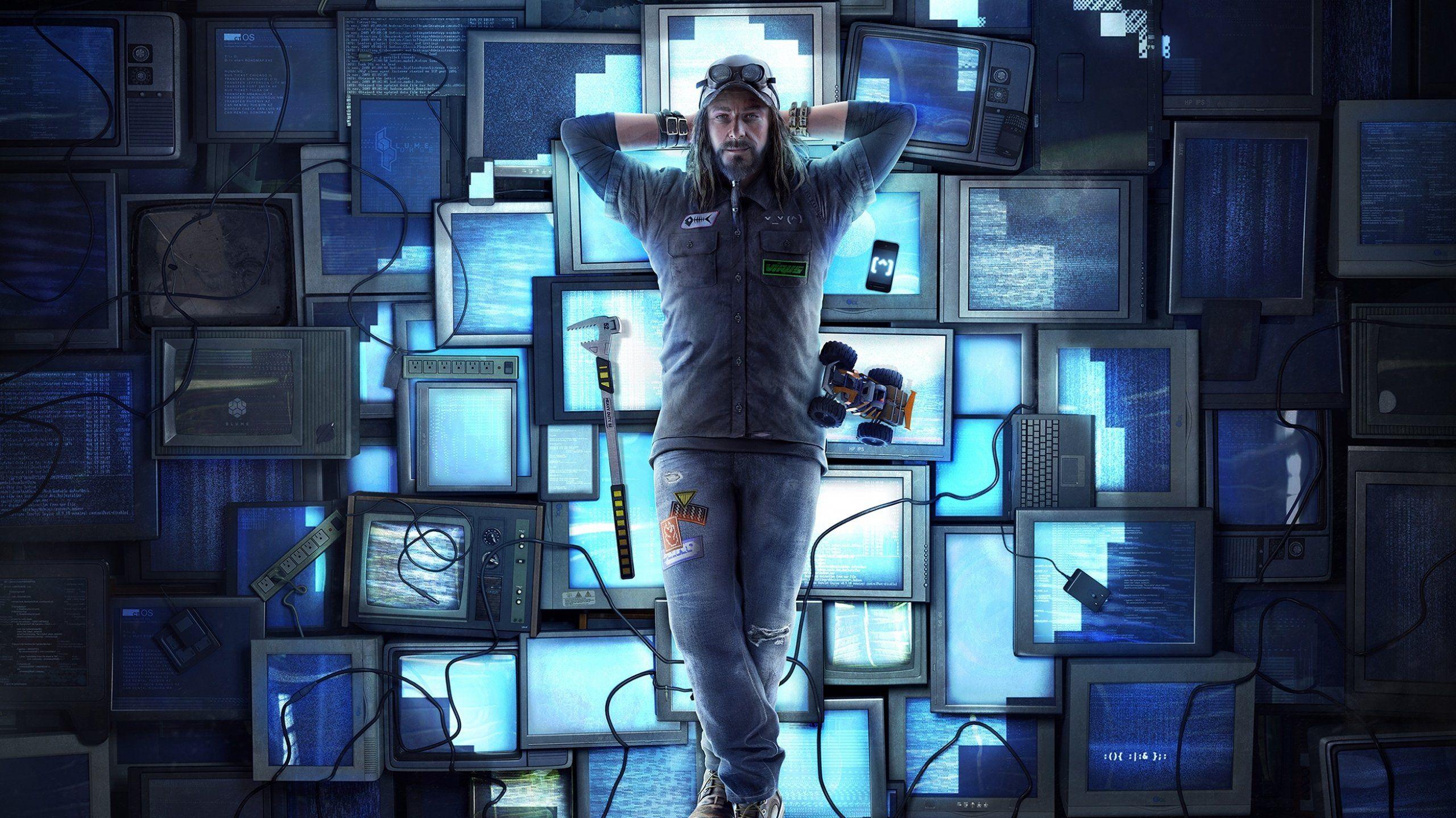 2560x1440 WATCH DOGS Futuristic Cyberpunk Warrior Action Fighting 1wdogs Adventure Shooter Sci Fi Watchdogs Wallpaperx1440