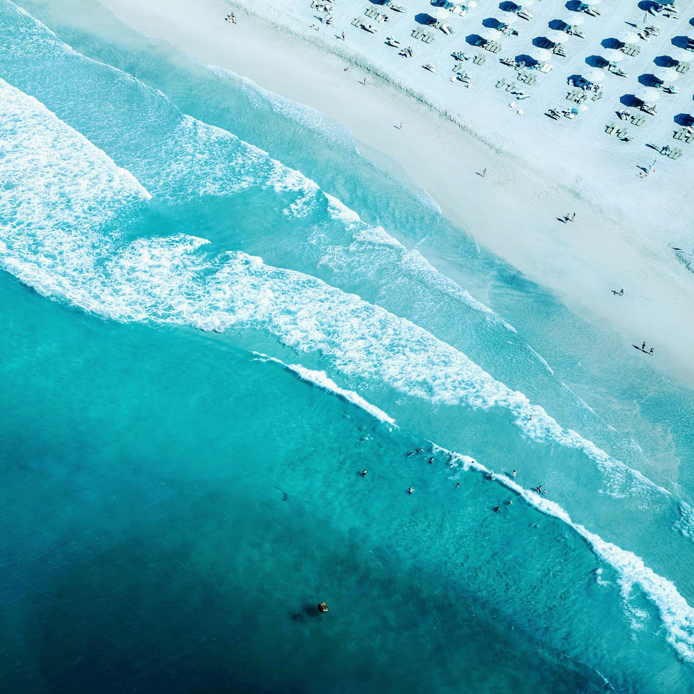 2932x2932 Beach Seashore Aerial Photography iPad Pro Retina Display HD 4k Wallpaper, Image, Background, Photo and Picture