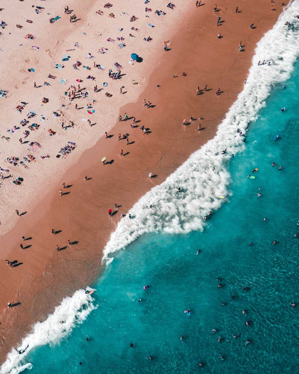 1000x1250 Aerial Photography Of People On Beach HD Wallpaper Hub