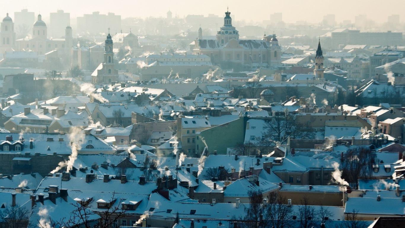1366x768 vilnius, lithuania, urban landscape 1366x768 Resolution Wallpaper, HD City 4K Wallpaper, Image, Photo and Background