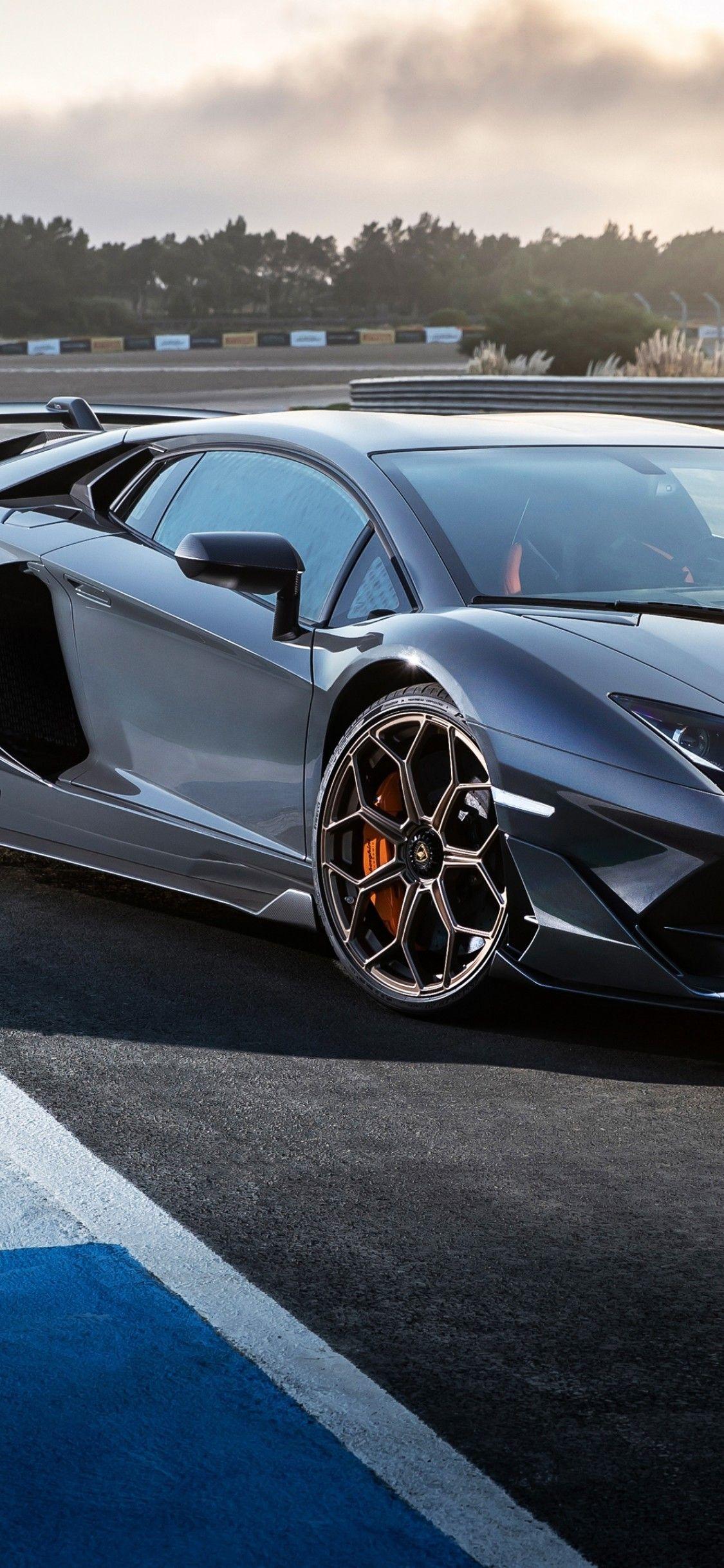 1125x2436 Download 1125x2436 Lamborghini Aventador Svj, Silver Wallpaper for iPhone X