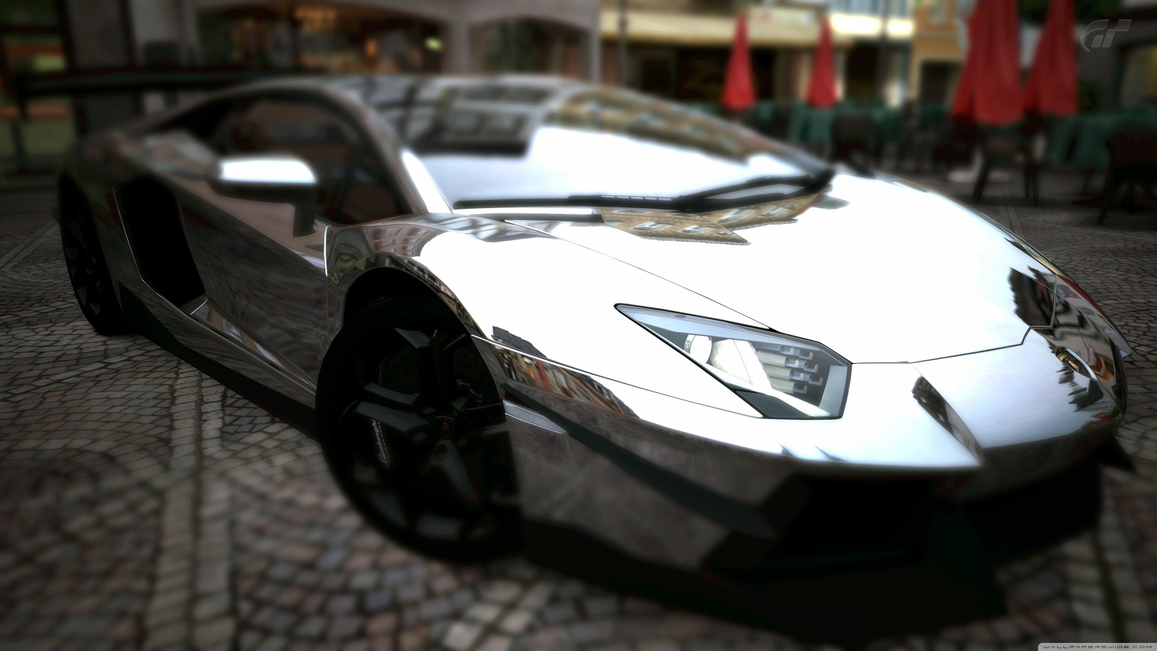 3840x2160 Lamborghini Aventador LP700 4 Silver Chrome Ultra HD Desktop Background Wallpaper For 4K UHD TV : Tablet