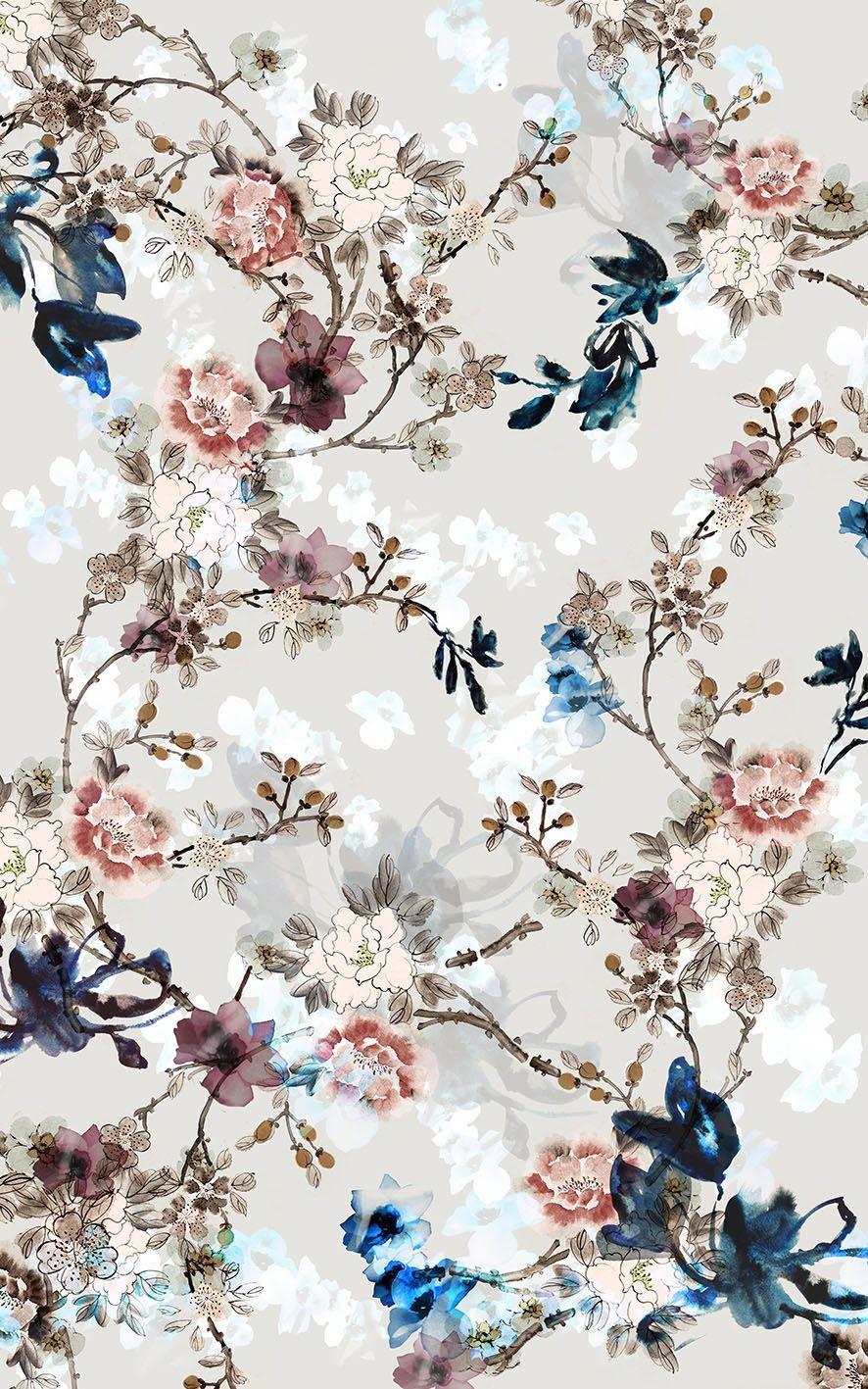 886x1417 Chinoiserie Chic Contest. Flower Background Wallpaper, IPhone Wallpaper Vintage, Vintage Flowers Wallpaper