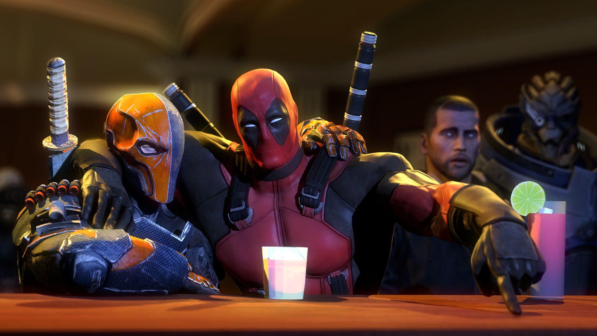 1920x1080 Deadpool and Harley Quinn Wallpaper