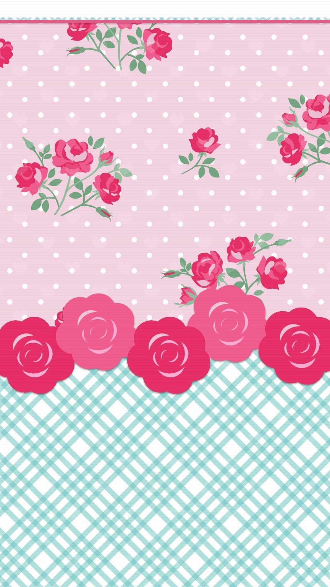 1152x2048 Cottage chic walls set. Vintage flowers wallpaper, Phone wallpaper, Hello kitty wallpaper
