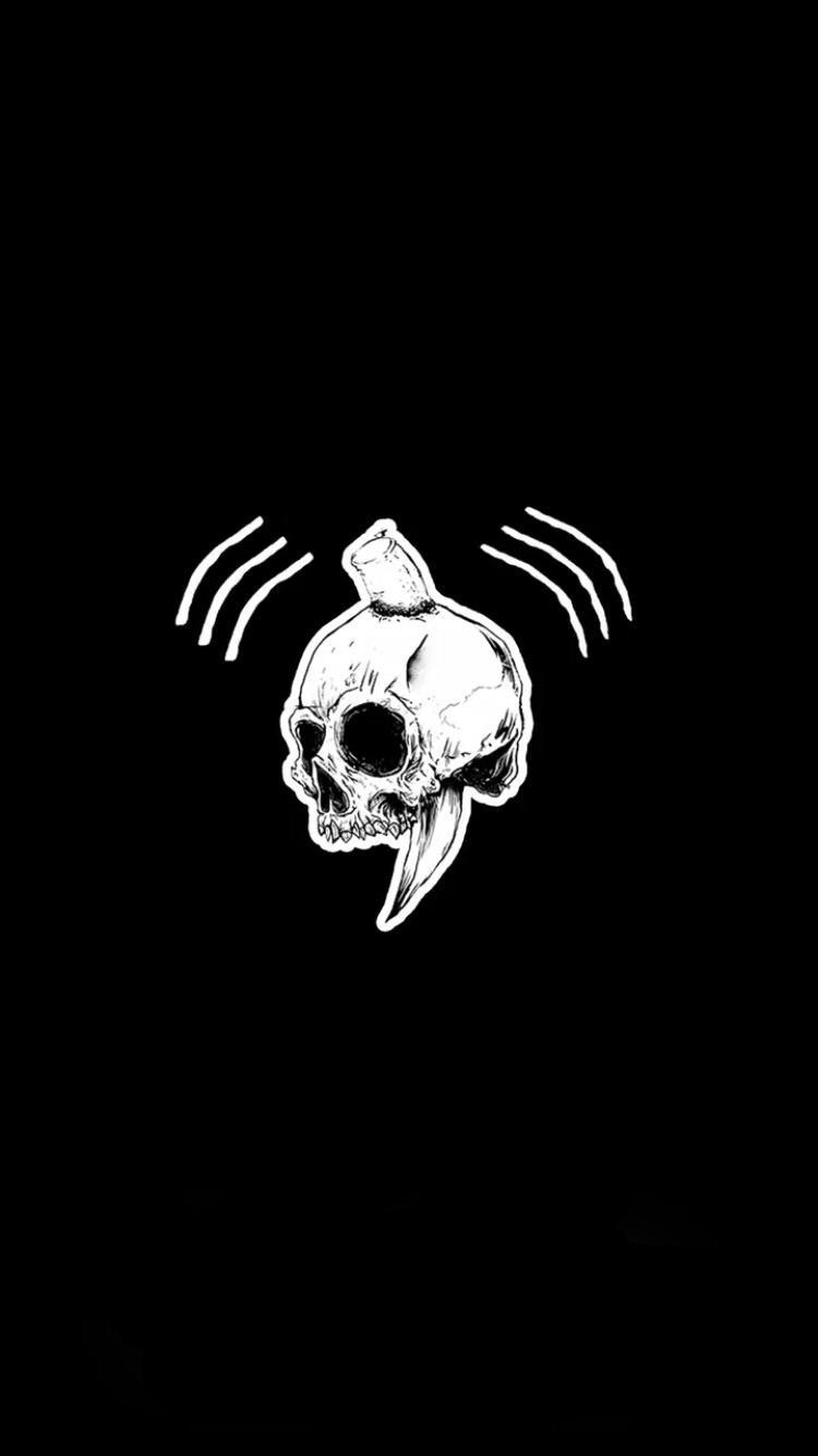 750x1334 Black Wallpaper Knife