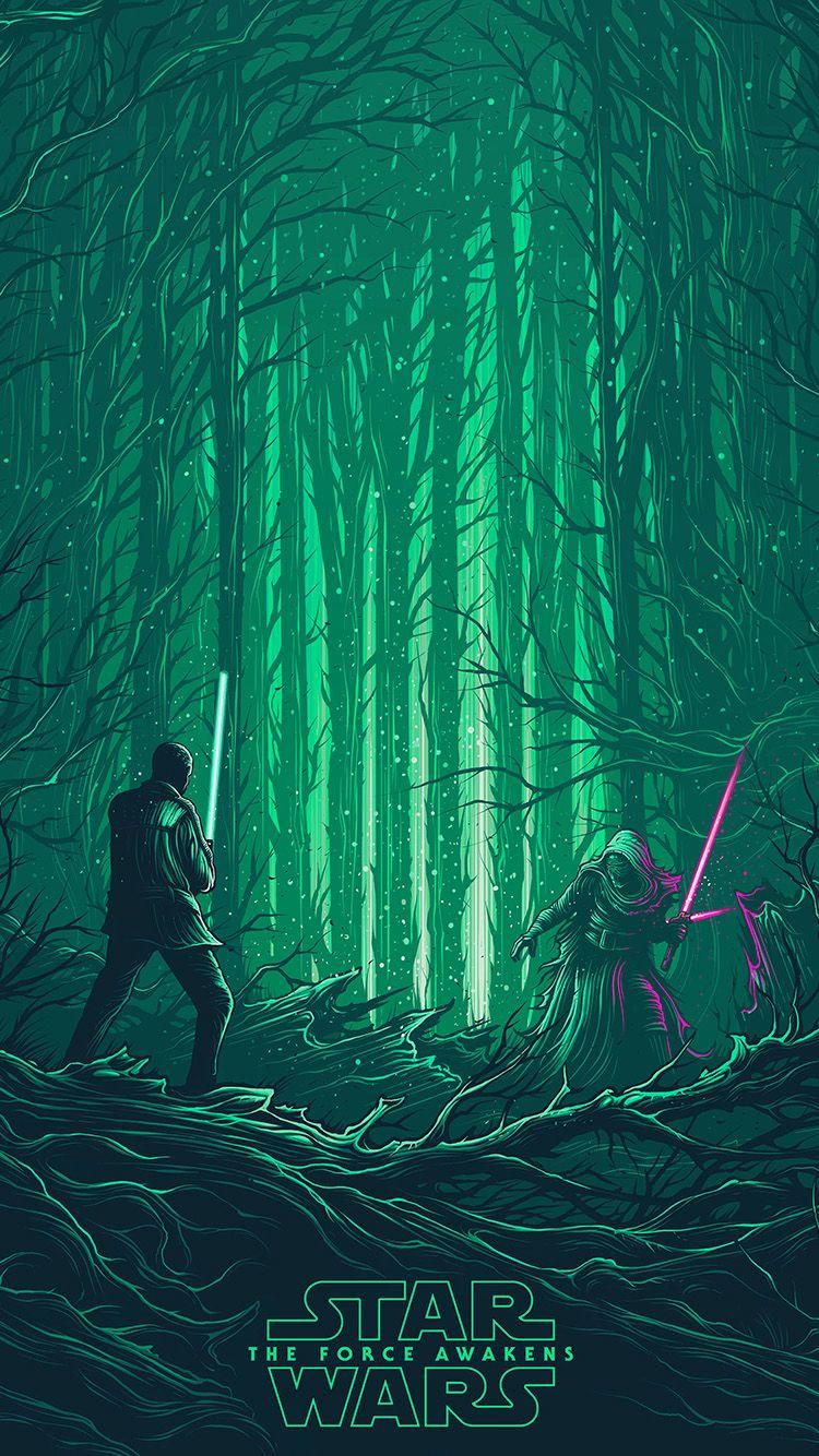 750x1334 iPhone 6 wallpaper. starwars illustration green art film