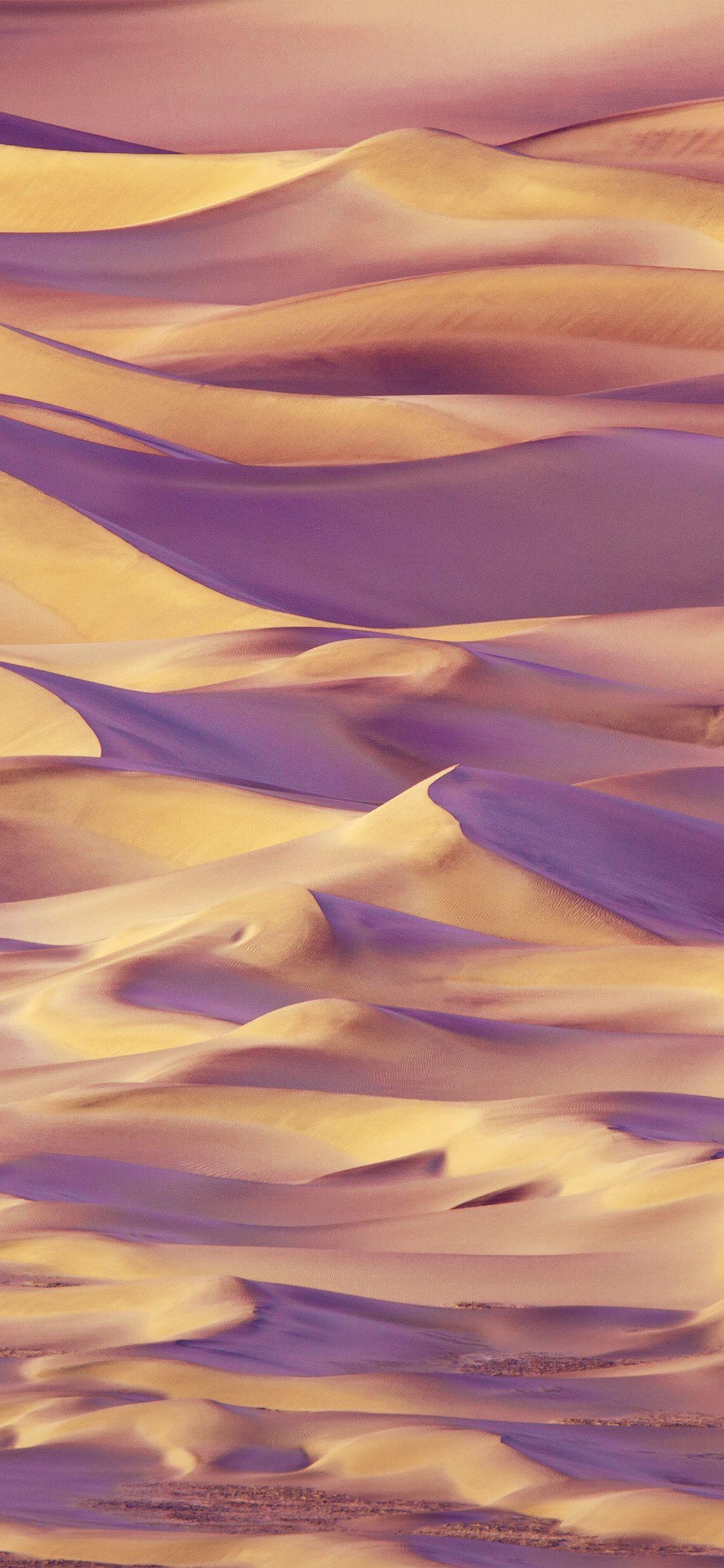 1125x2436 Dessert Gold Purple Nature Pattern Wallpaper