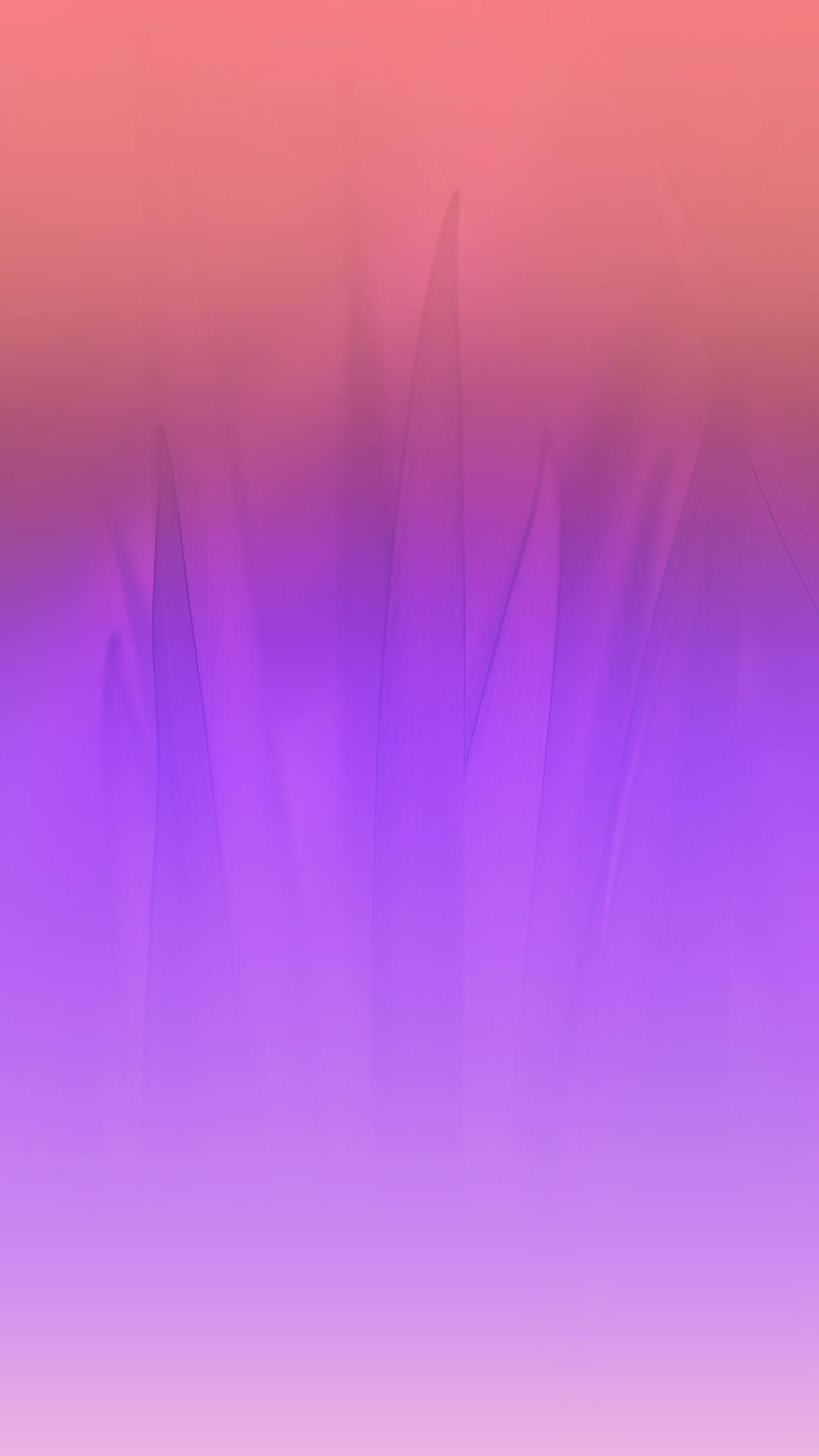 1242x2208 Soft Blue Nature Purple Pink Leaf Pattern