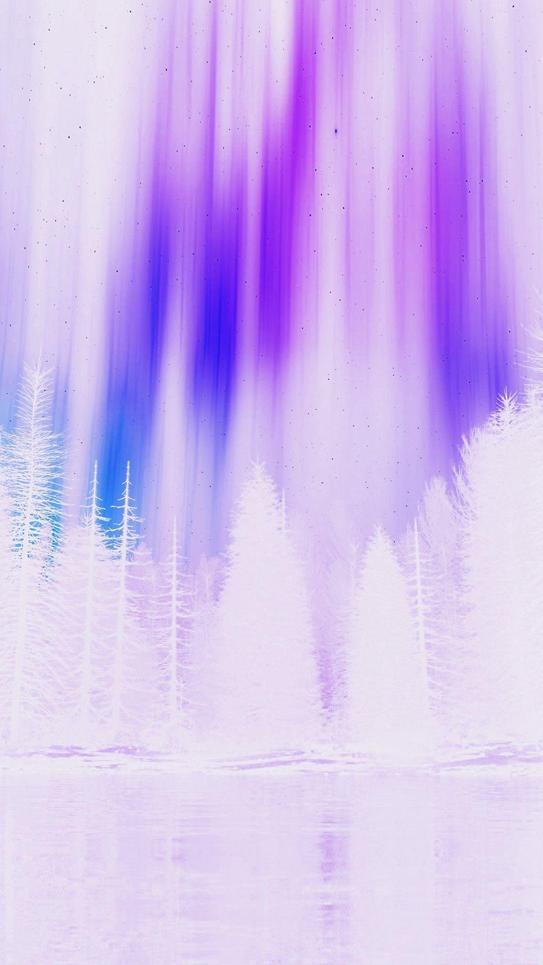 1080x1920 Aurora Night Sky White Purple Nature Art iPhone 8 Wallpaper Free Download