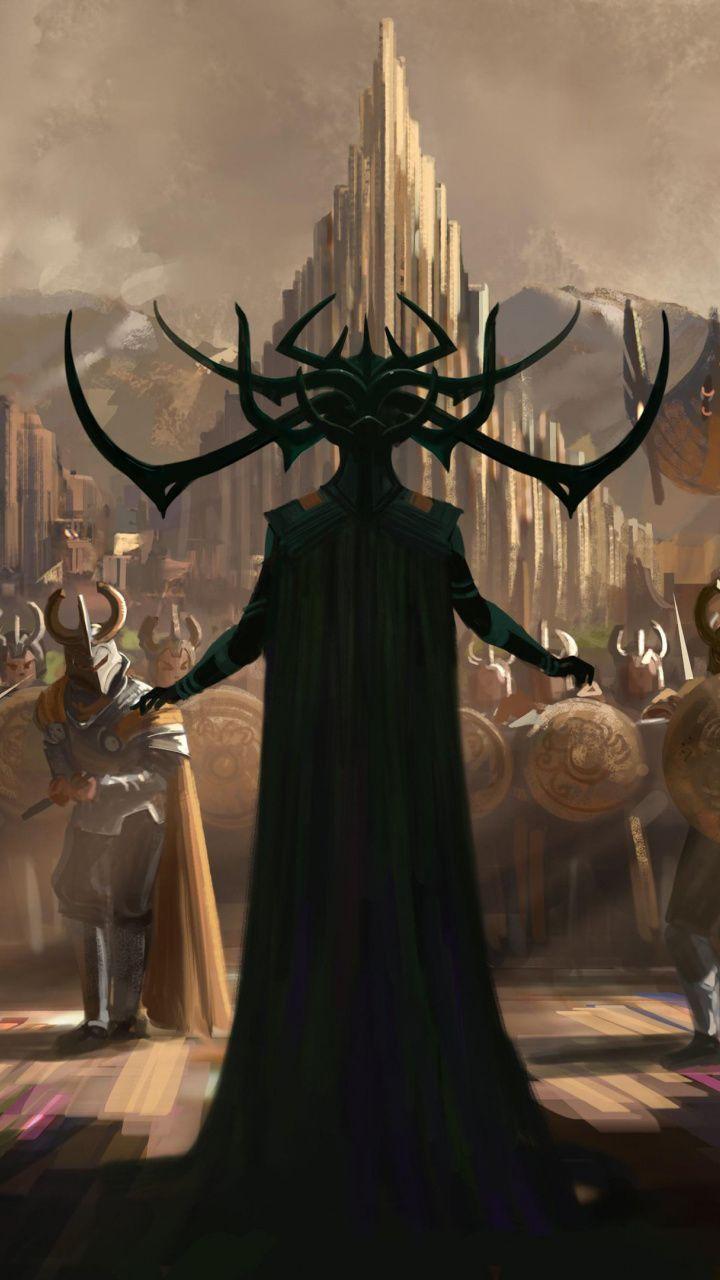 720x1280 magnificent wallpaper Thor: Ragnarok, Hela, artwork, 720×1280 wallpaper. Thor ragnarok concept art, Marvel villains, Marvel thor