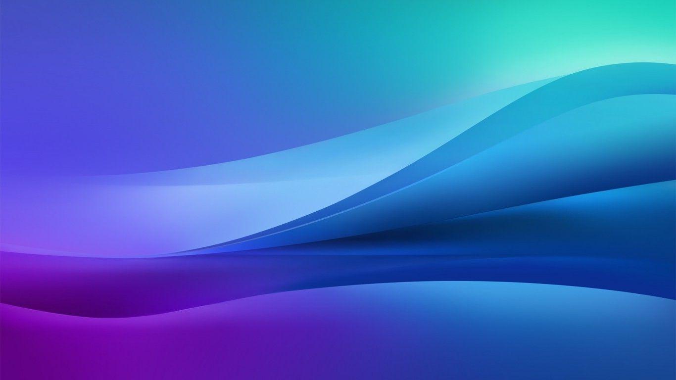 1366x768 Download 1366x768 Waves, Blue, Gradient, Modern Abstraction Wallpaper for Laptop, Notebook