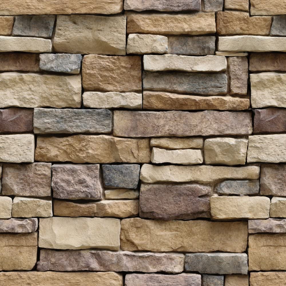 1000x1000 Stone Peel and Stick Wallpaper- Peel and Stick Backsplash Prepasted Wall Paper or Self Adhesive Shelf Paper
