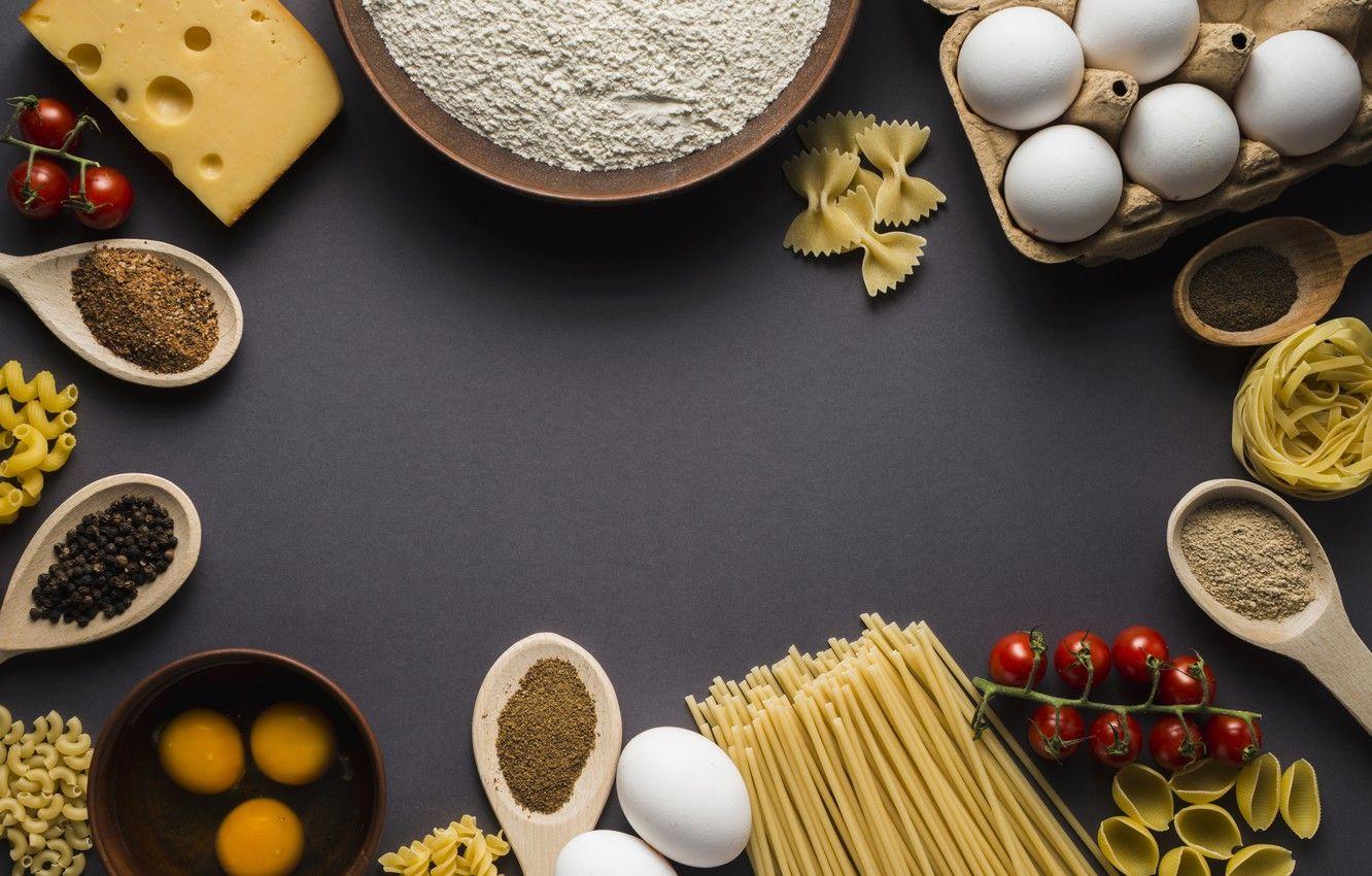 1332x850 Wallpaper Food, Cheese, Italy, Spaghetti, Spices, Flour, Noodles, Pasta, Tomatoes Cherry Image For Desktop, Section еда