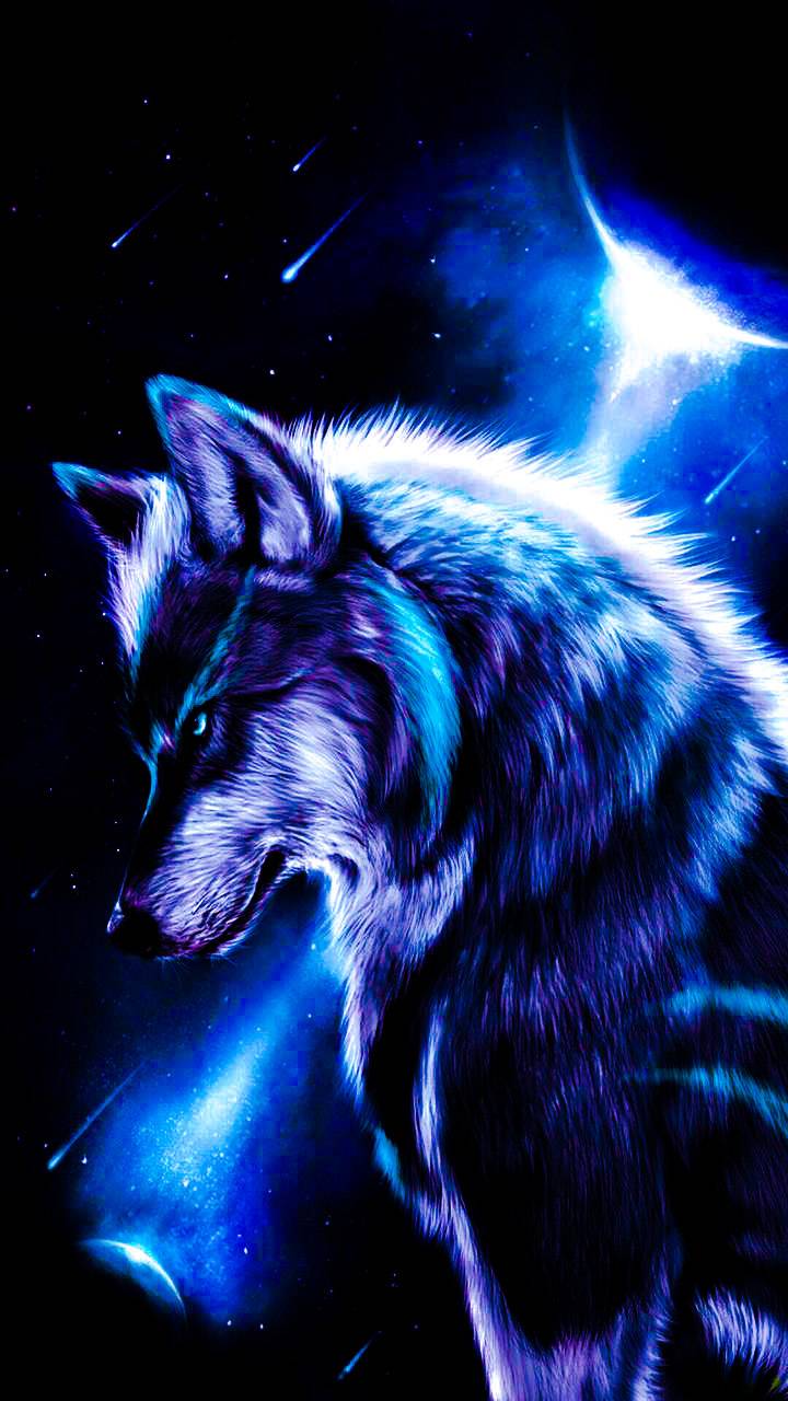 720x1280 blue wolf wallpaper