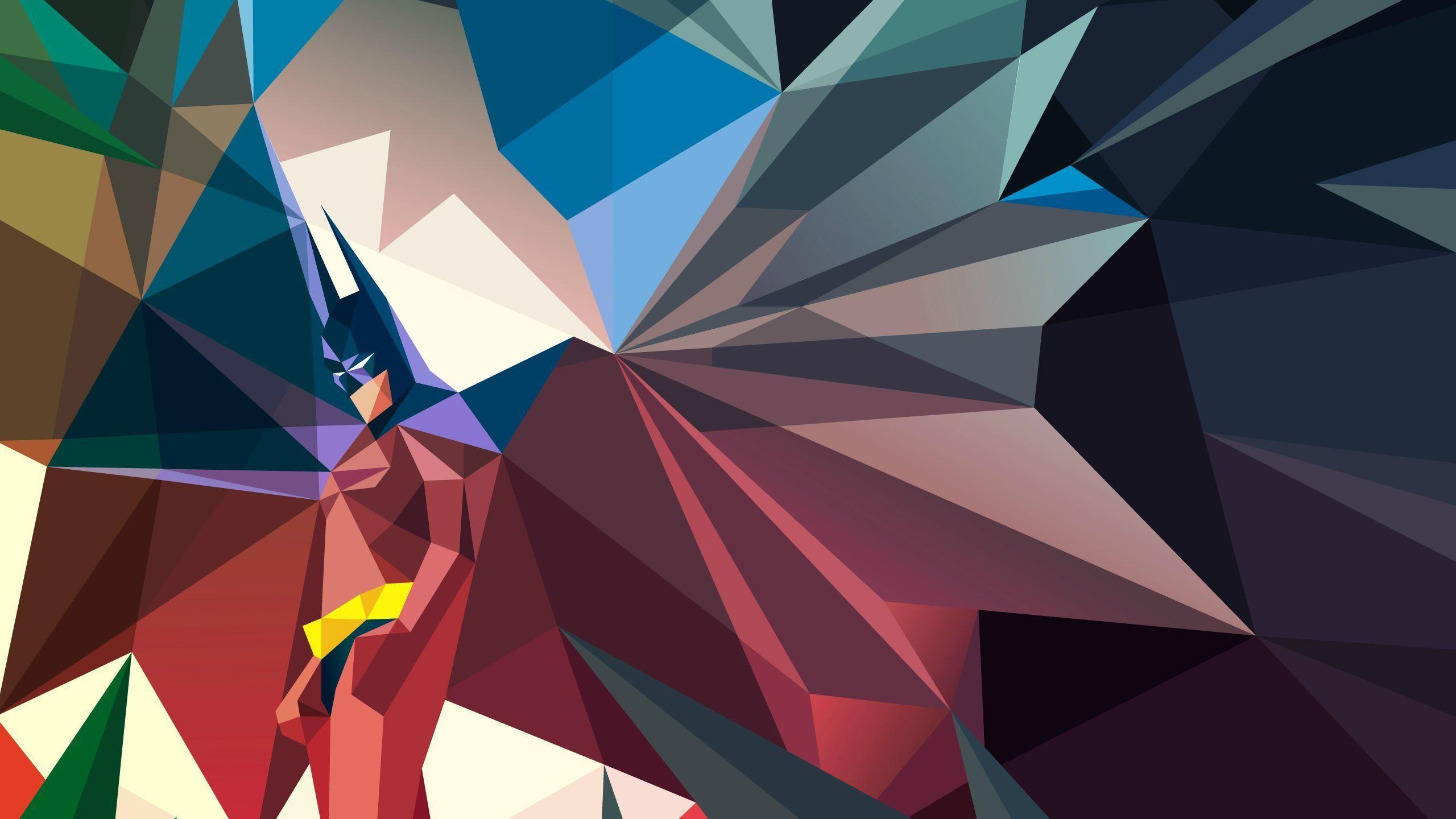 2560x1440 Polygon Wallpaper. Cubist art, Batman art, Superhero art