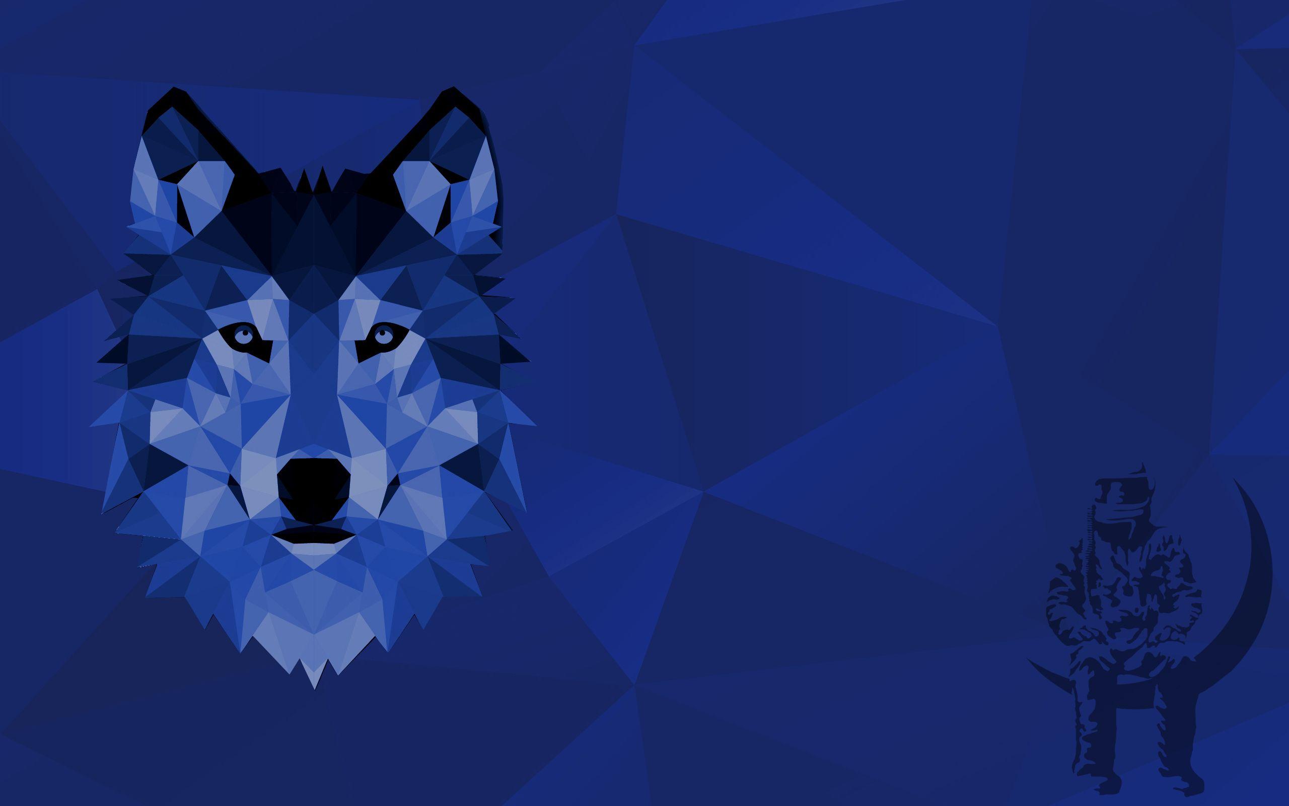 2560x1600 Blue Wolf Astronaut Poly Not Create Wolf Astronaut (AVA) Background, Just Adjusted Colours And Stuff
