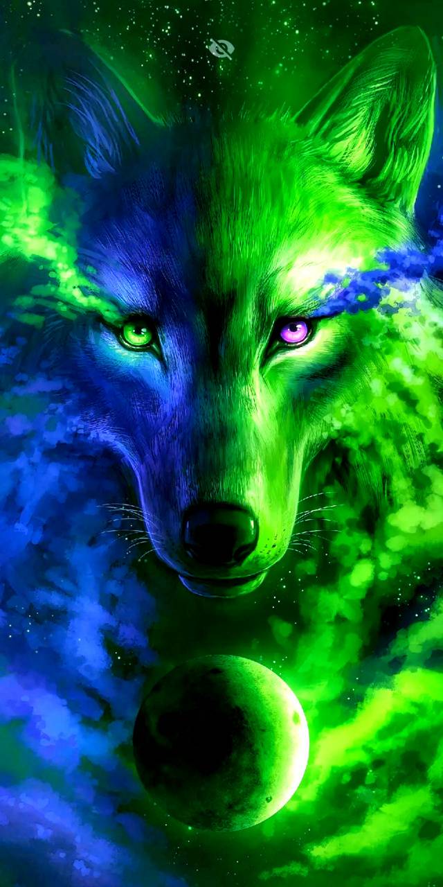 Cool Green Wolf Wallpapers - Top Free Cool Green Wolf Backgrounds - WallpaperAccess
