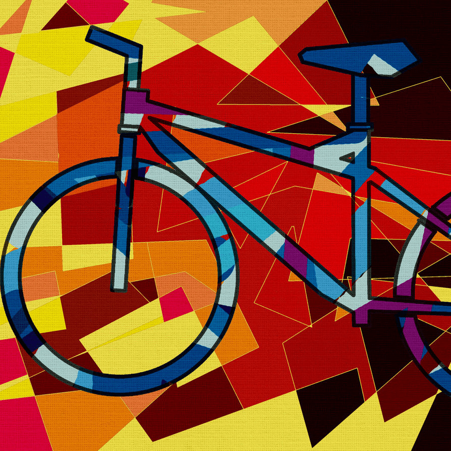 894x894 Bicycling Art. Велосипед