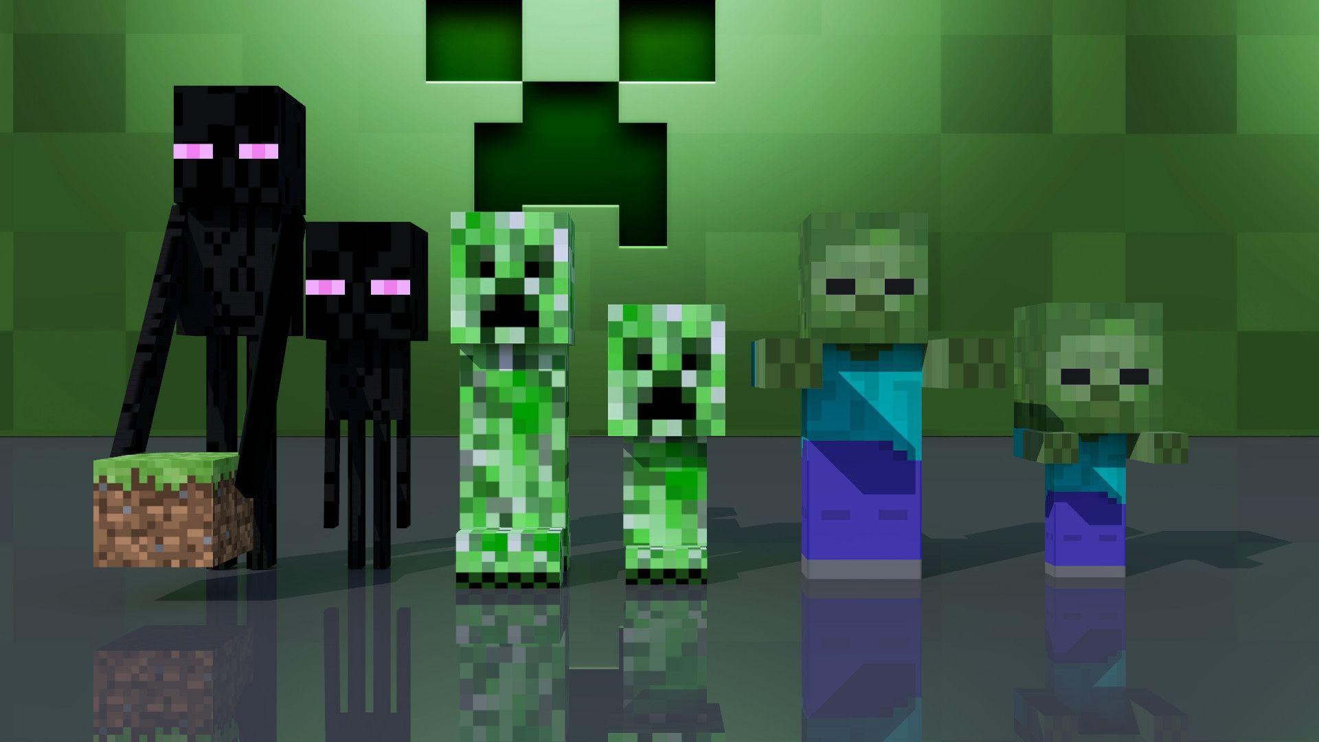 1920x1080 minecraft baby enderman. next up is skeleton music youtube com. Minecraft, Creepers, Wallpaper