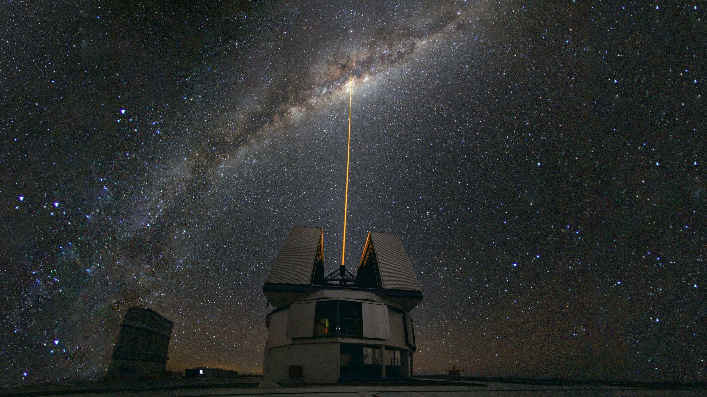 3008x1692 night, stars, telescope, observatory, milky way, skies, laser