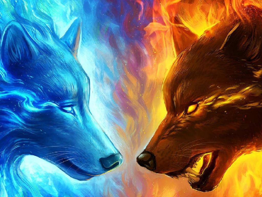 1024x768 image of Wolf Wallpaper