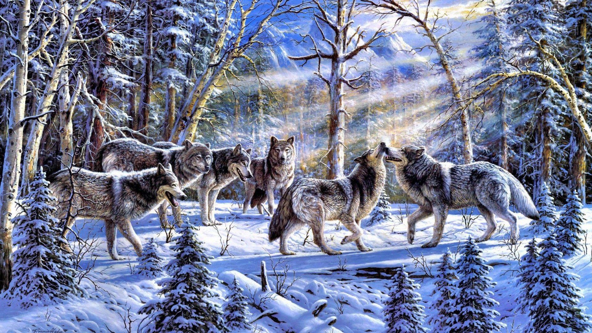 1920x1080 Free download pack of wolves in the snow wallpaper and image wallpaper [1920x1080] for your Desktop, Mobile & Tablet. Explore Pack of Wolves Wallpaper. Wolf Background Wallpaper, Free Desktop