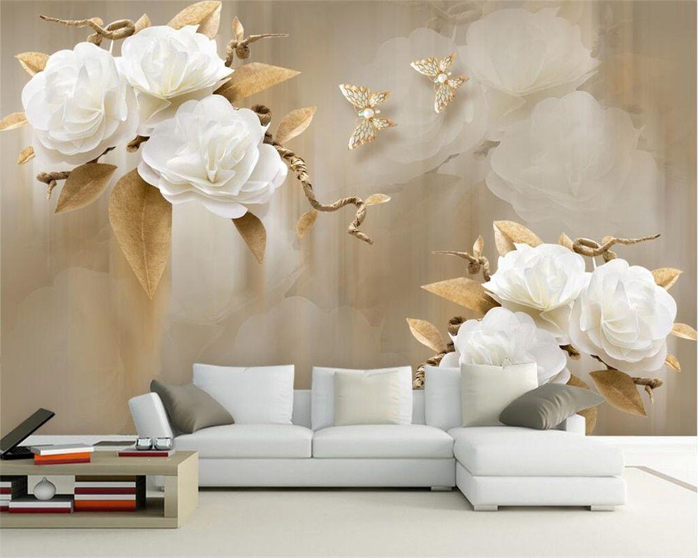 1000x800 Beibehang Custom wallpaper HD oil painting wind brown elegant flower sofa TV background walls living room bedroom 3D wallpaper. Wallpaper